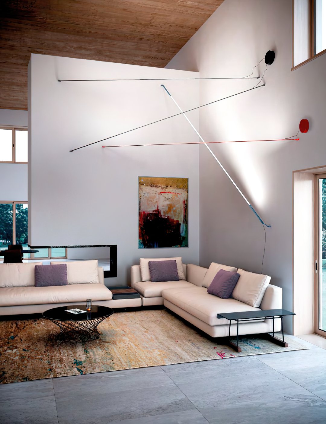 Vorenk Fabric Floor Lamp-Neutral Decor