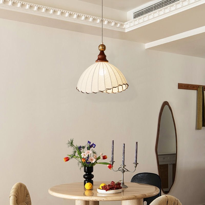 Earian Wood Fabric Elegant Pendant Light-Neutral Decor