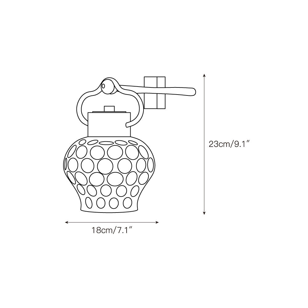 The 1-head version of the Eldorado Wall Lamp shown against a neutral wall.