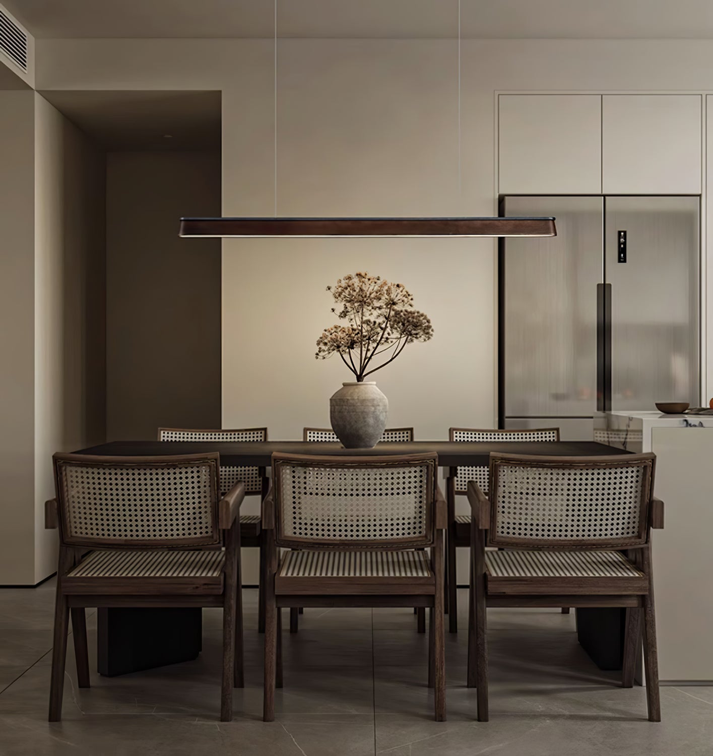 Zura Industrial Wood Pendant Lamp-Neutral Decor