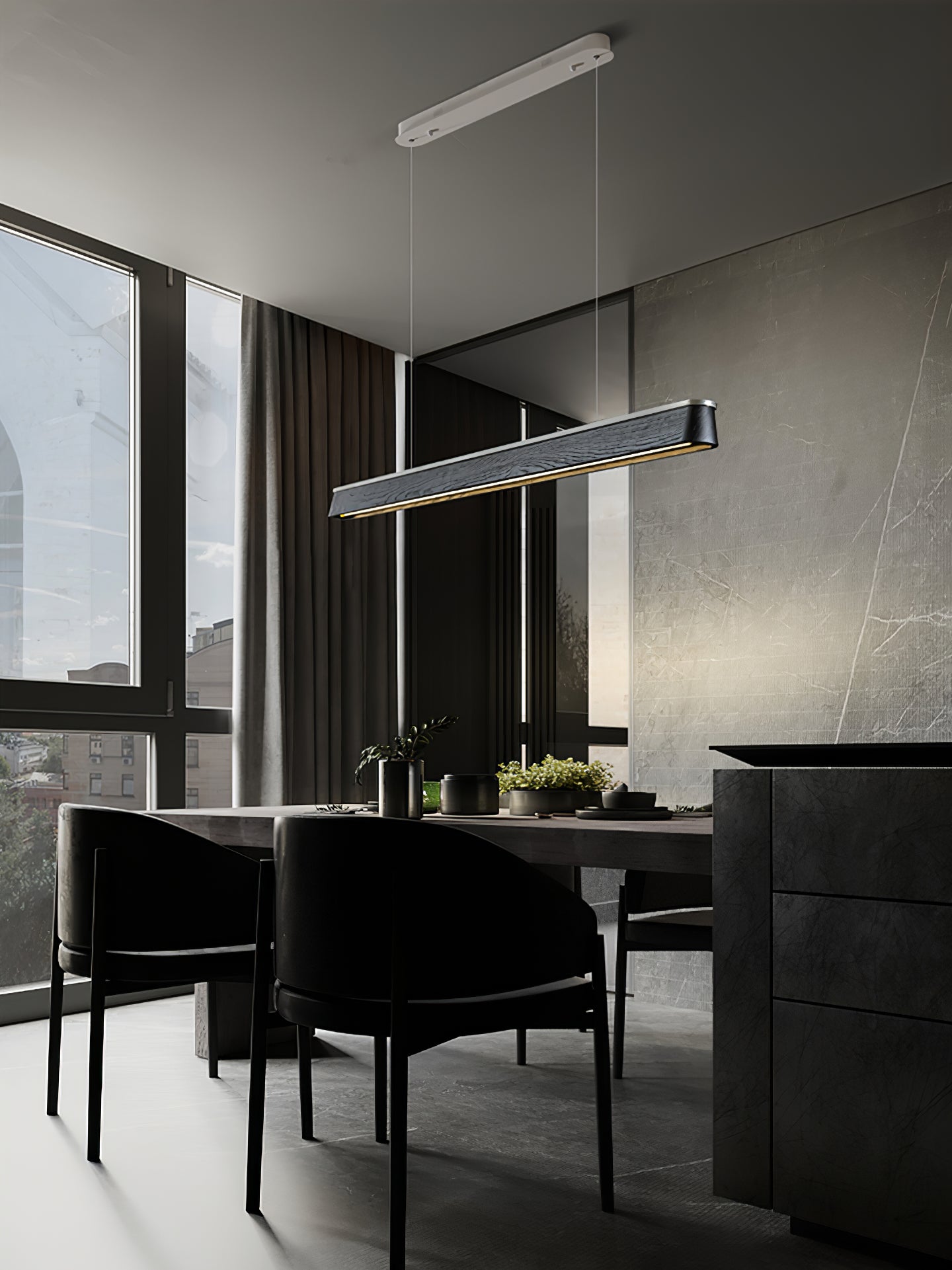 Zura Industrial Wood Pendant Lamp-Neutral Decor