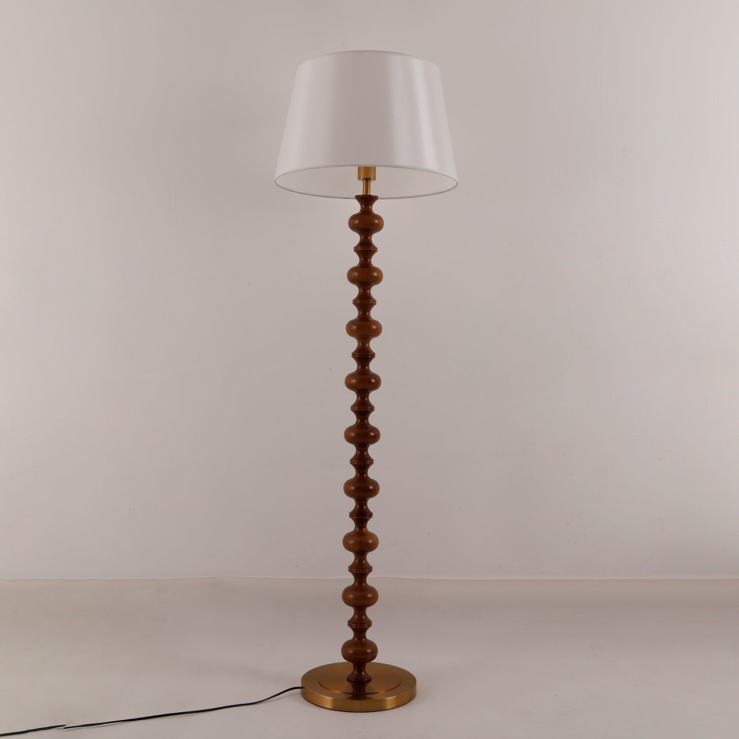 Rildes Wood Fabric Floor Lamp-Neutral Decor