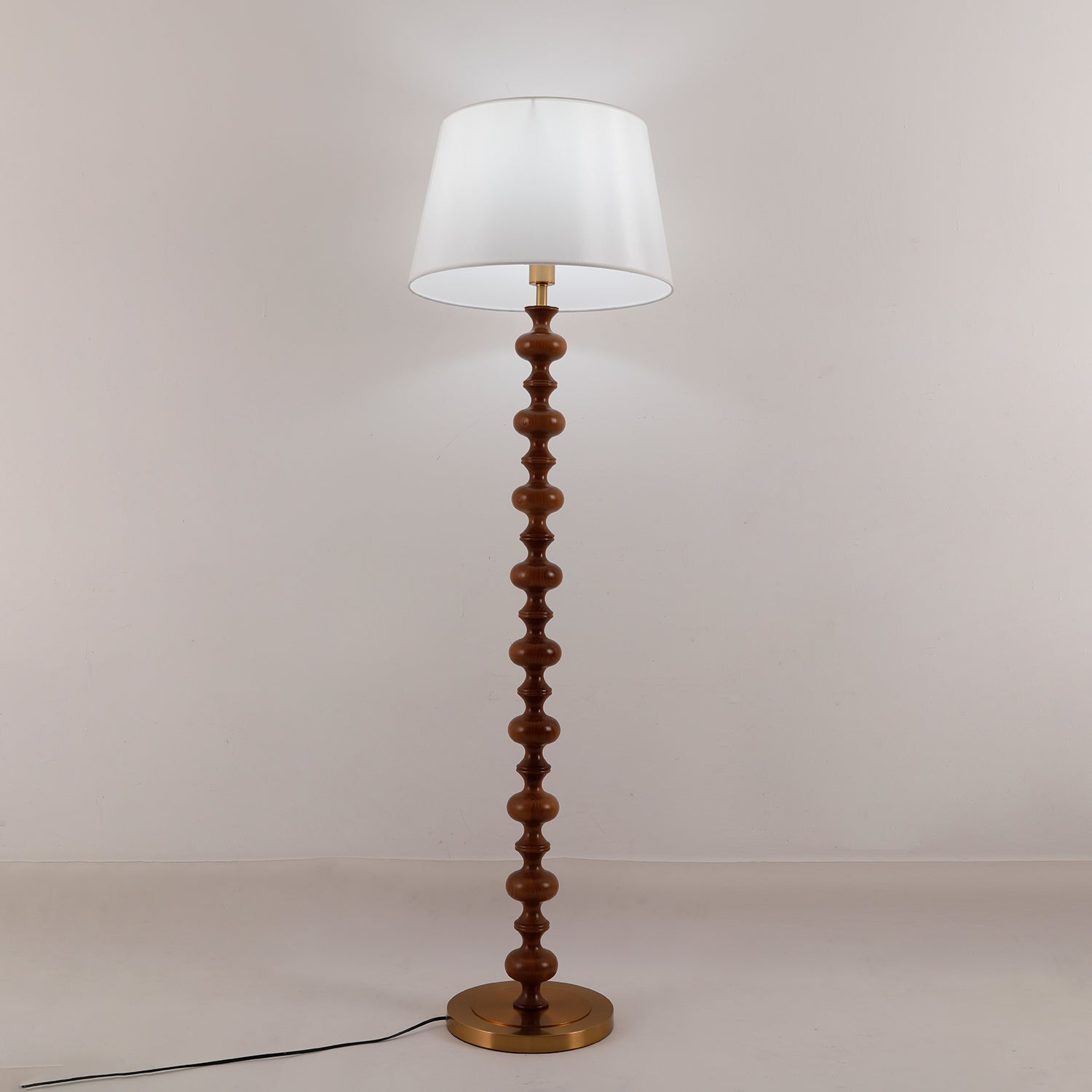 Rildes Wood Fabric Floor Lamp-Neutral Decor