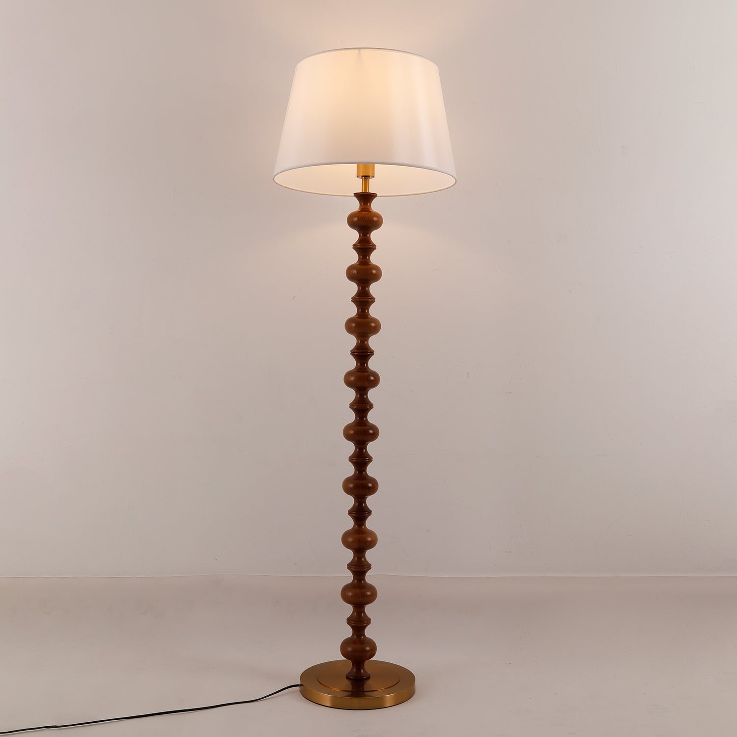 Rildes Wood Fabric Floor Lamp-Neutral Decor