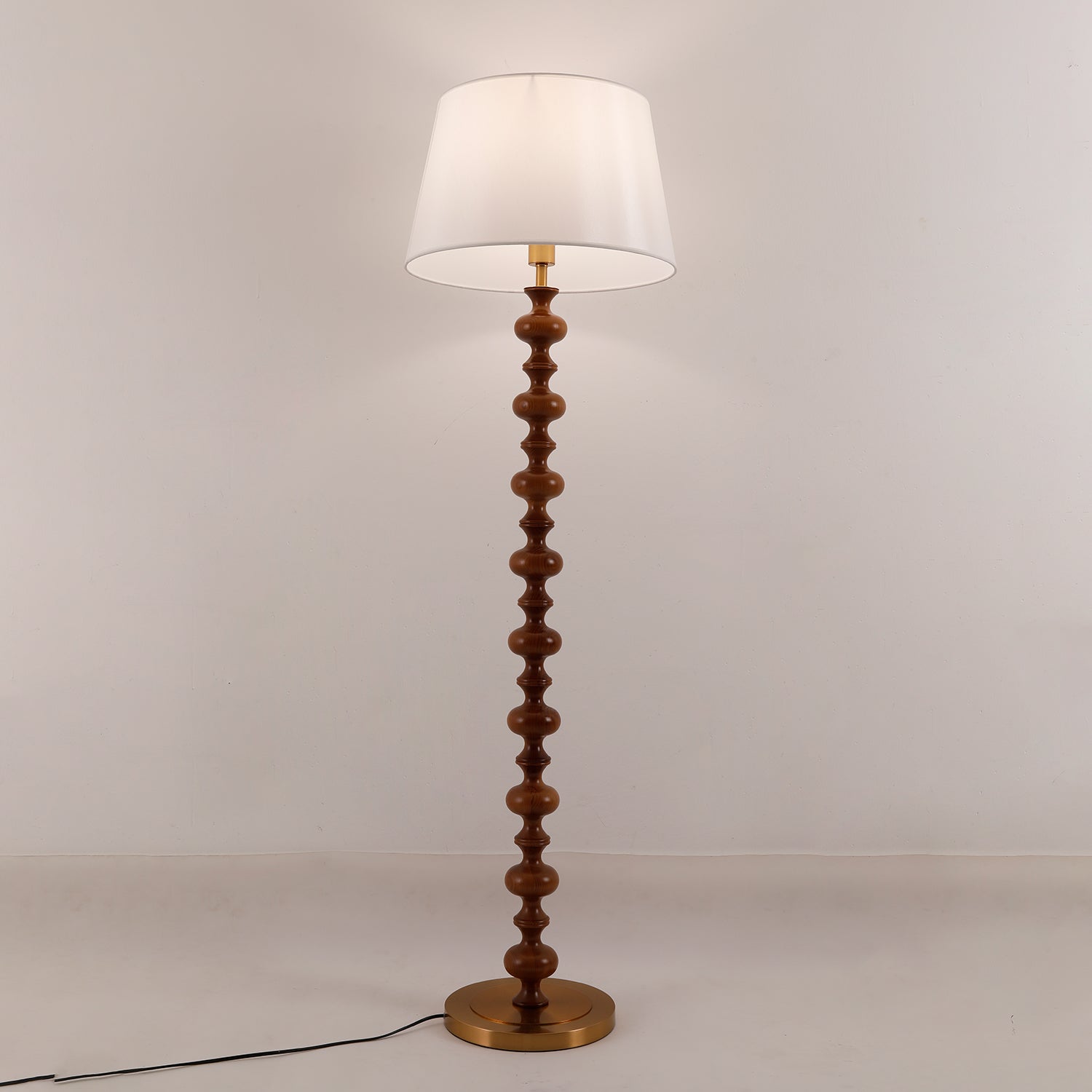 Rildes Wood Fabric Floor Lamp-Neutral Decor