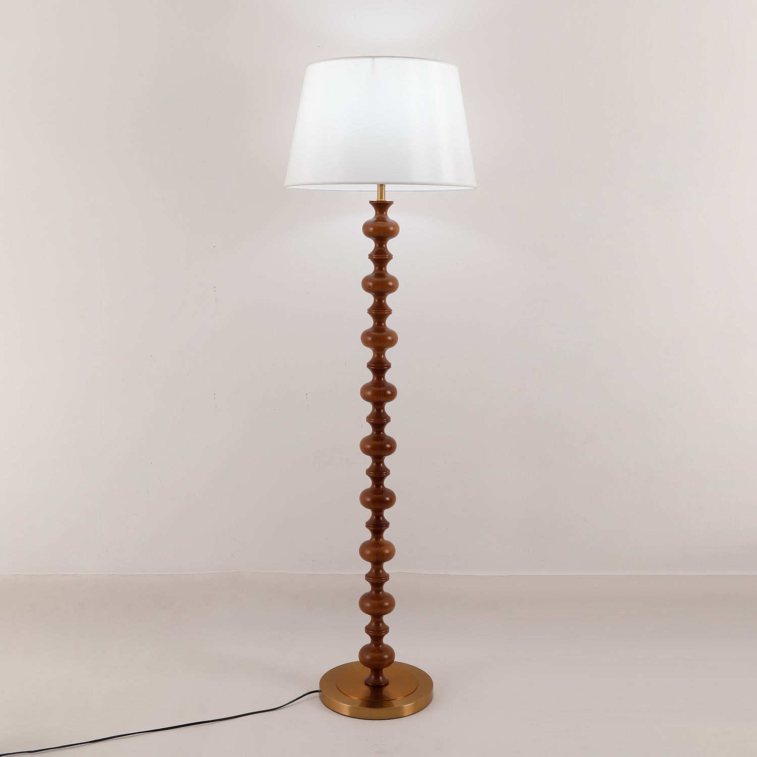 Rildes Wood Fabric Floor Lamp-Neutral Decor