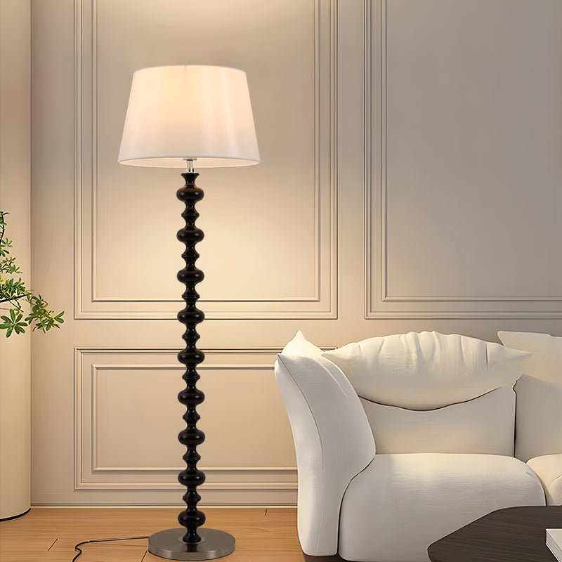 Rildes Wood Fabric Floor Lamp-Neutral Decor