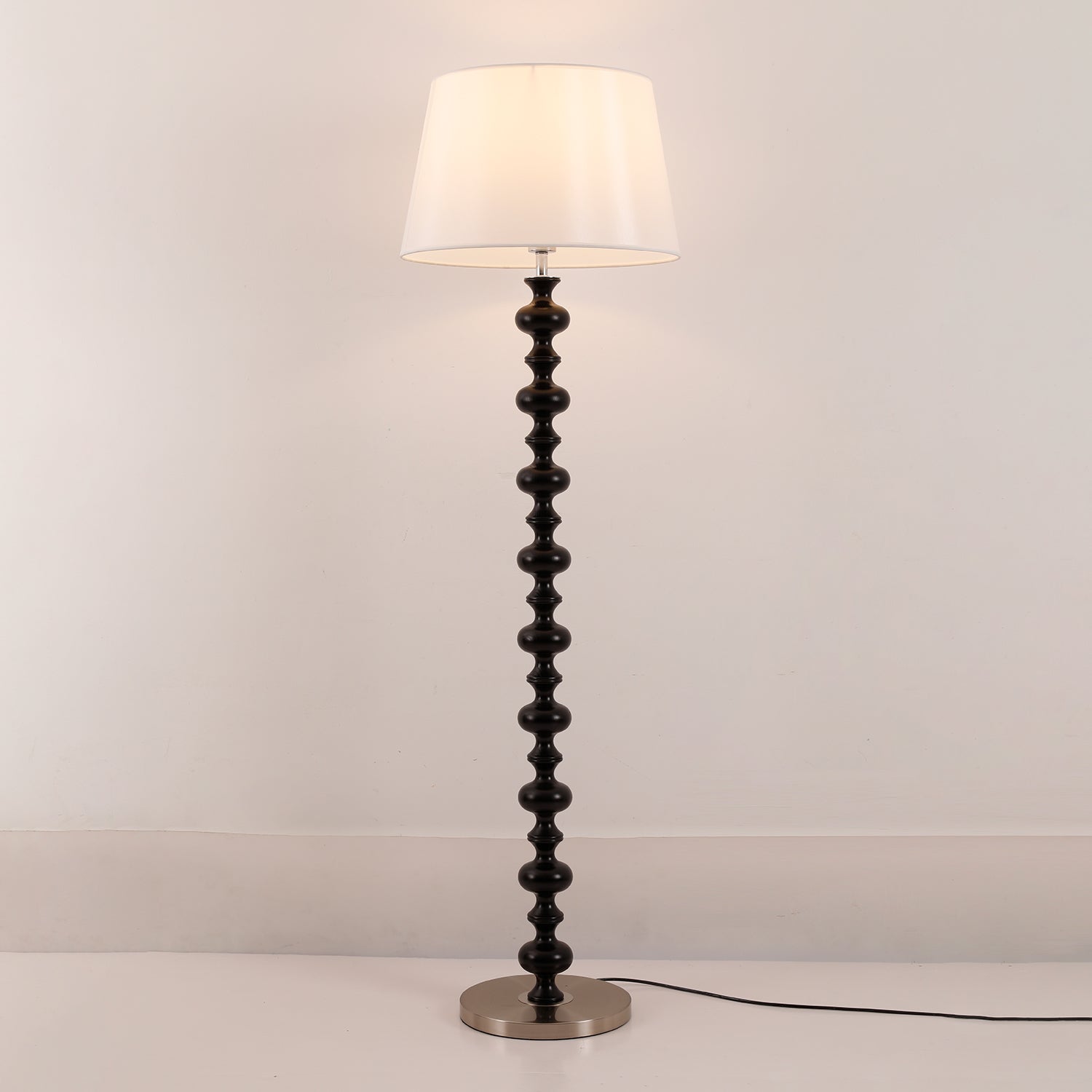 Rildes Wood Fabric Floor Lamp-Neutral Decor