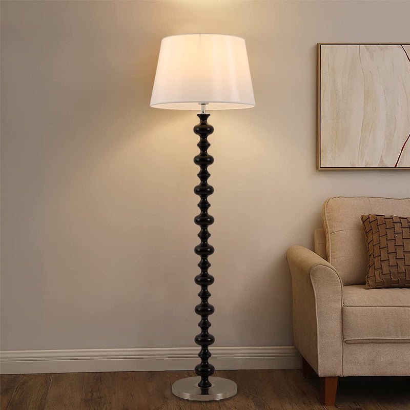 Rildes Wood Fabric Floor Lamp-Neutral Decor