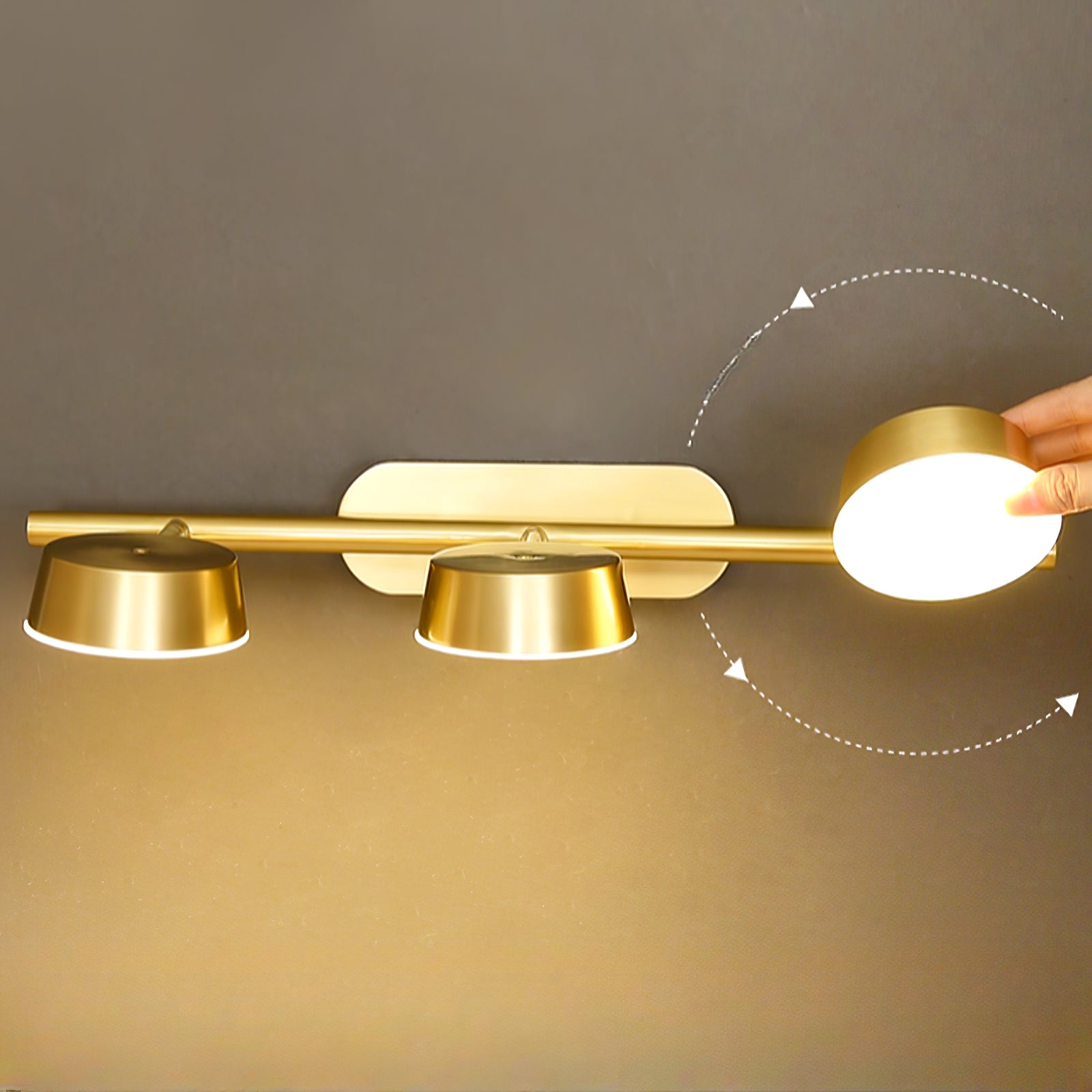 Xara Premium Elegance Vanity Brass Wall Light-Neutral Decor