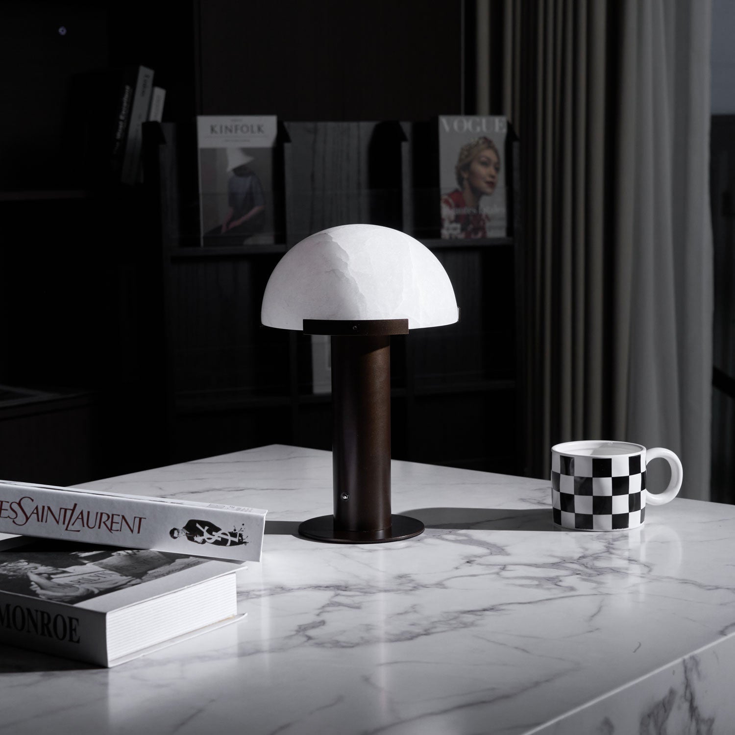 Keir Alabaster Table Lamp-Neutral Decor