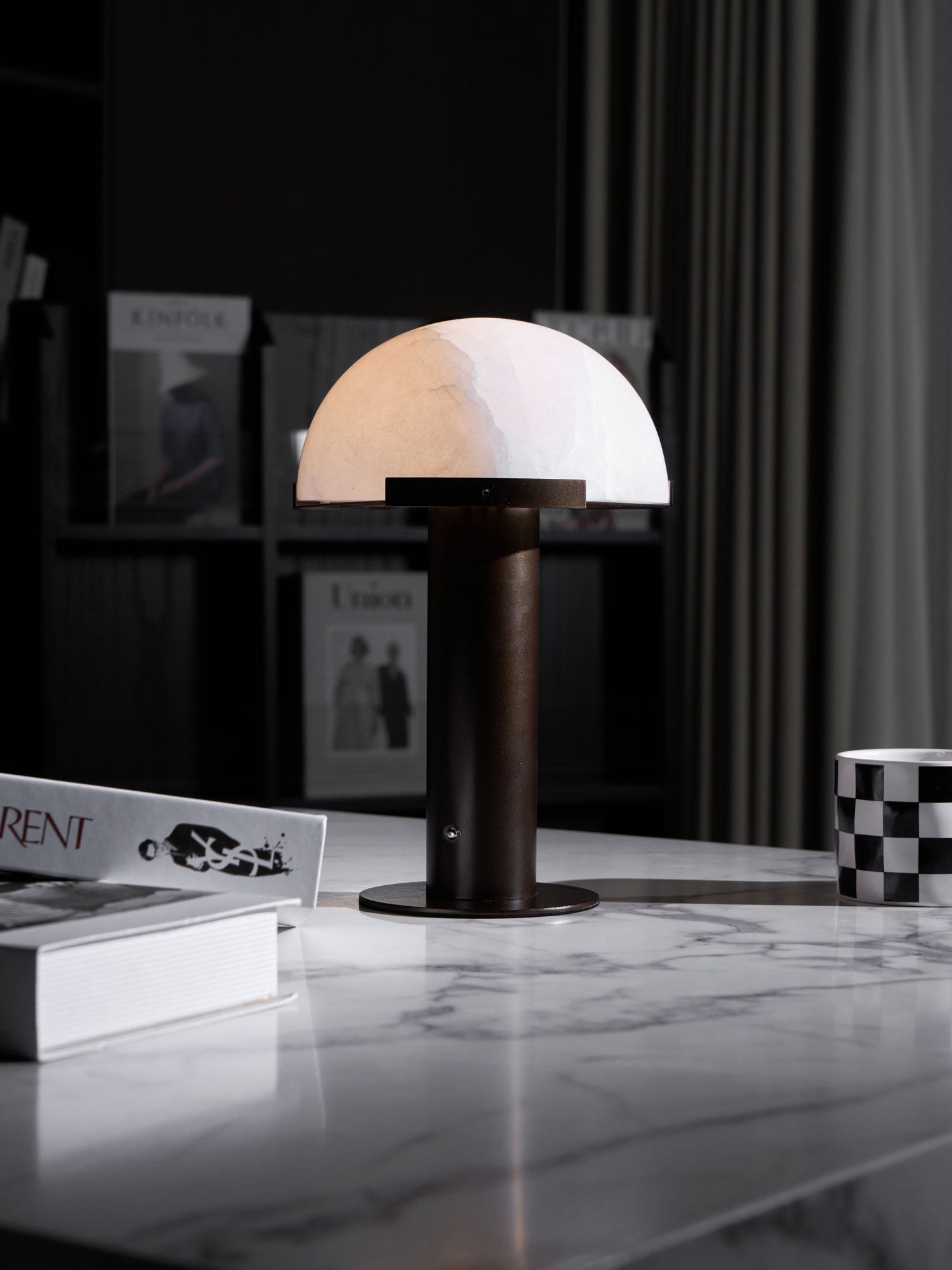 Keir Alabaster Table Lamp-Neutral Decor