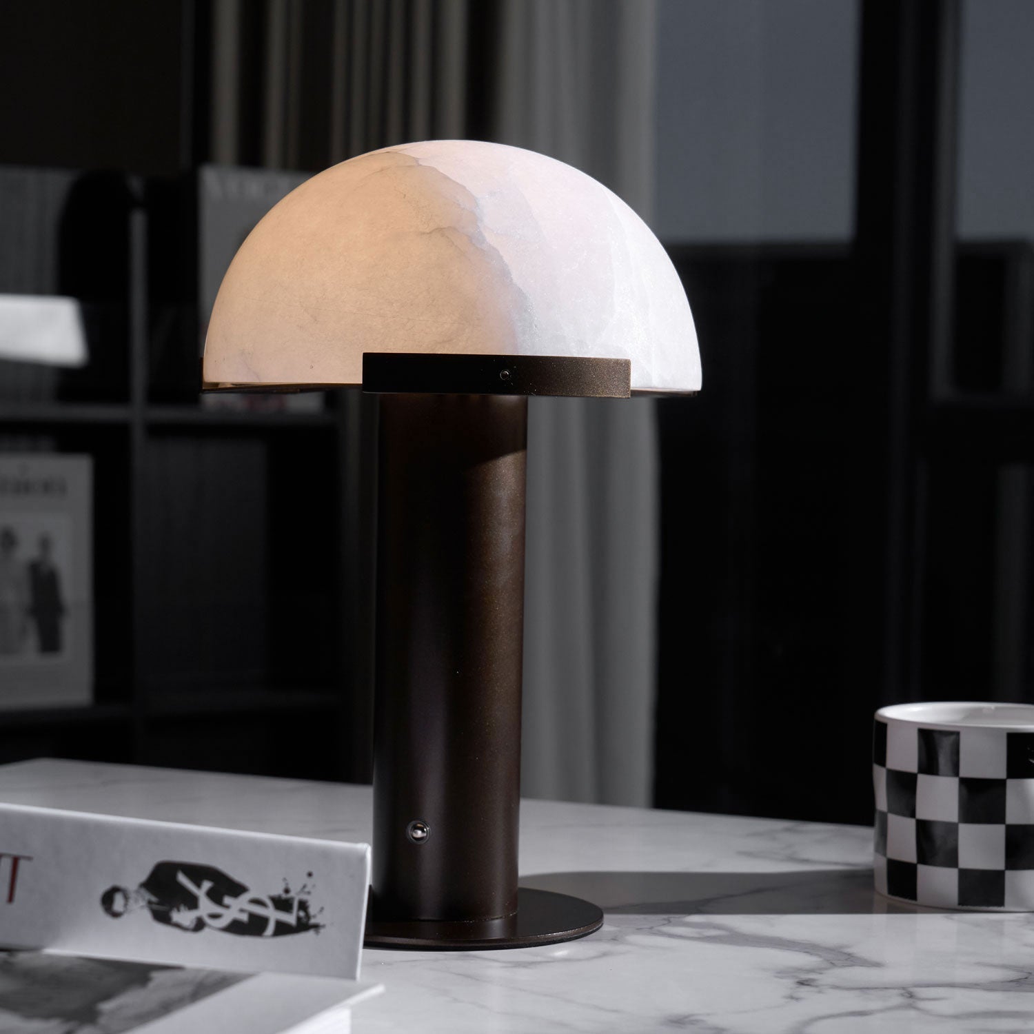 Keir Alabaster Table Lamp-Neutral Decor