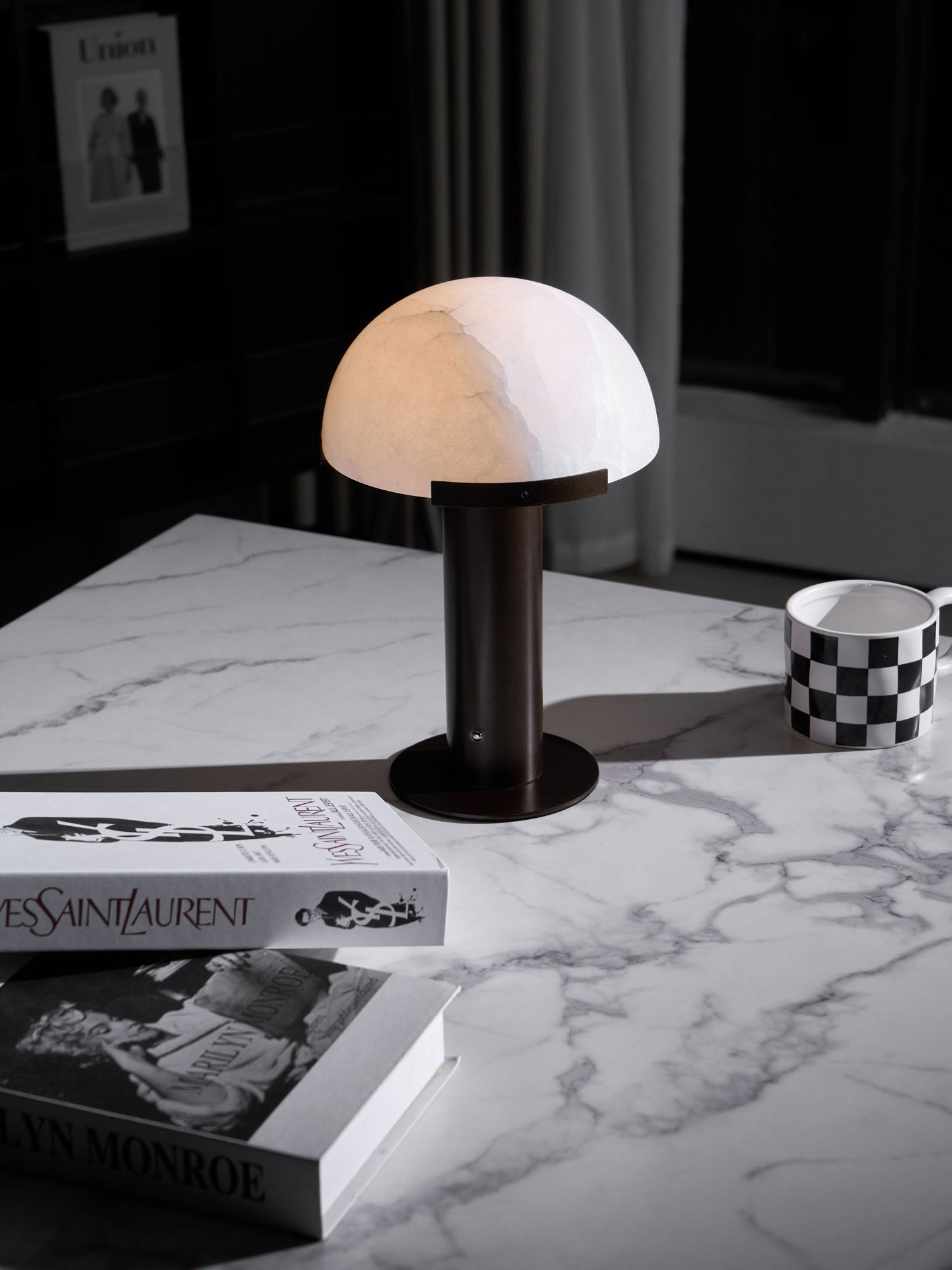 Keir Alabaster Table Lamp-Neutral Decor