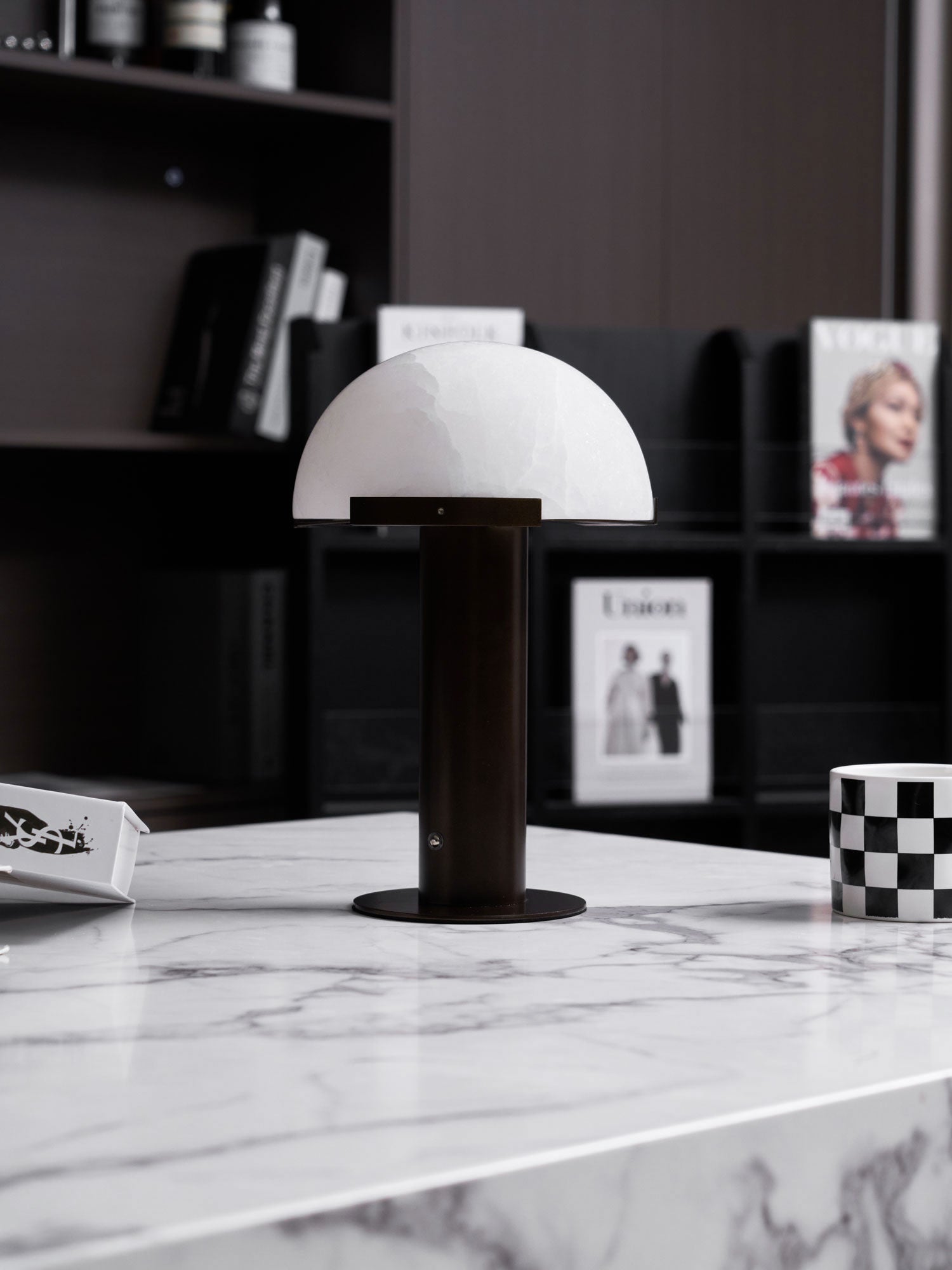 Keir Alabaster Table Lamp-Neutral Decor