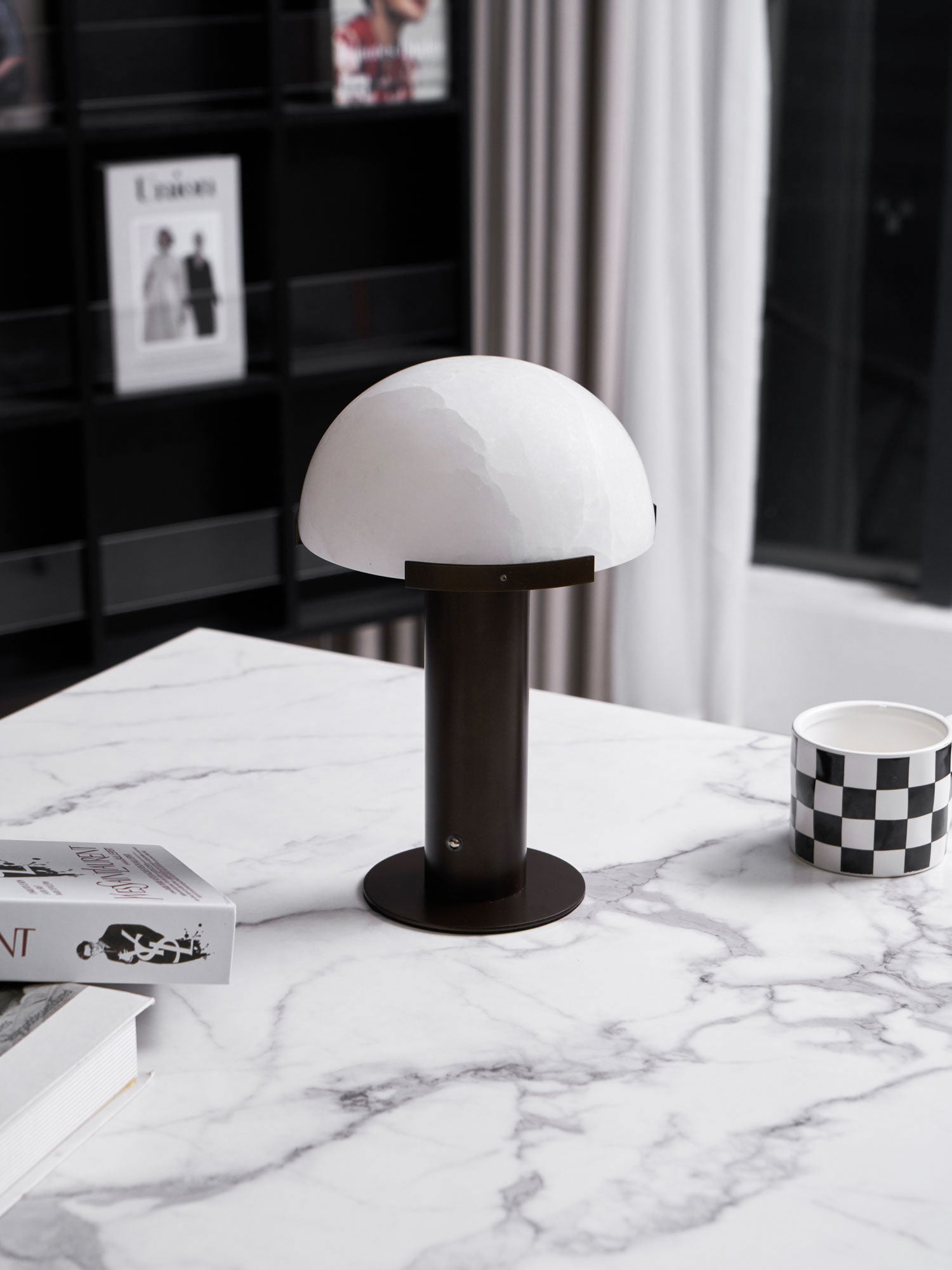 Keir Alabaster Table Lamp-Neutral Decor