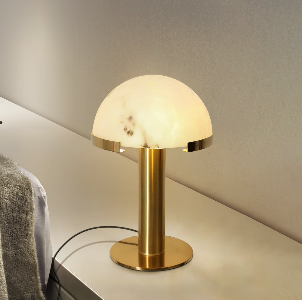 Keir Alabaster Table Lamp-Neutral Decor
