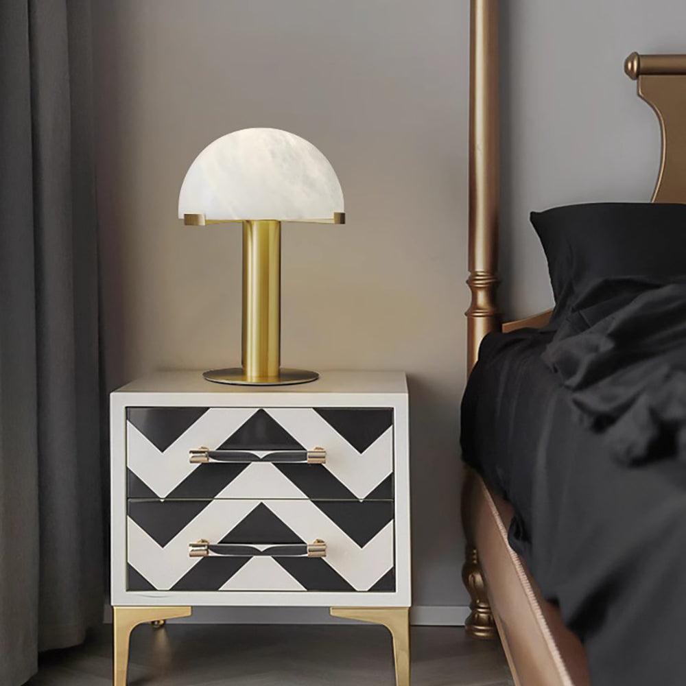 Keir Alabaster Table Lamp-Neutral Decor