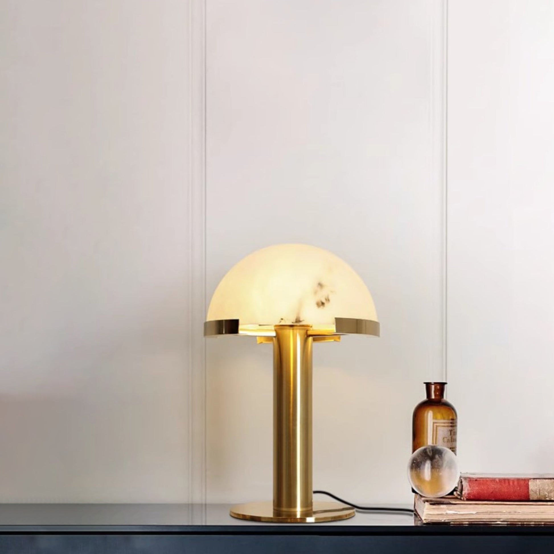 Keir Alabaster Table Lamp-Neutral Decor