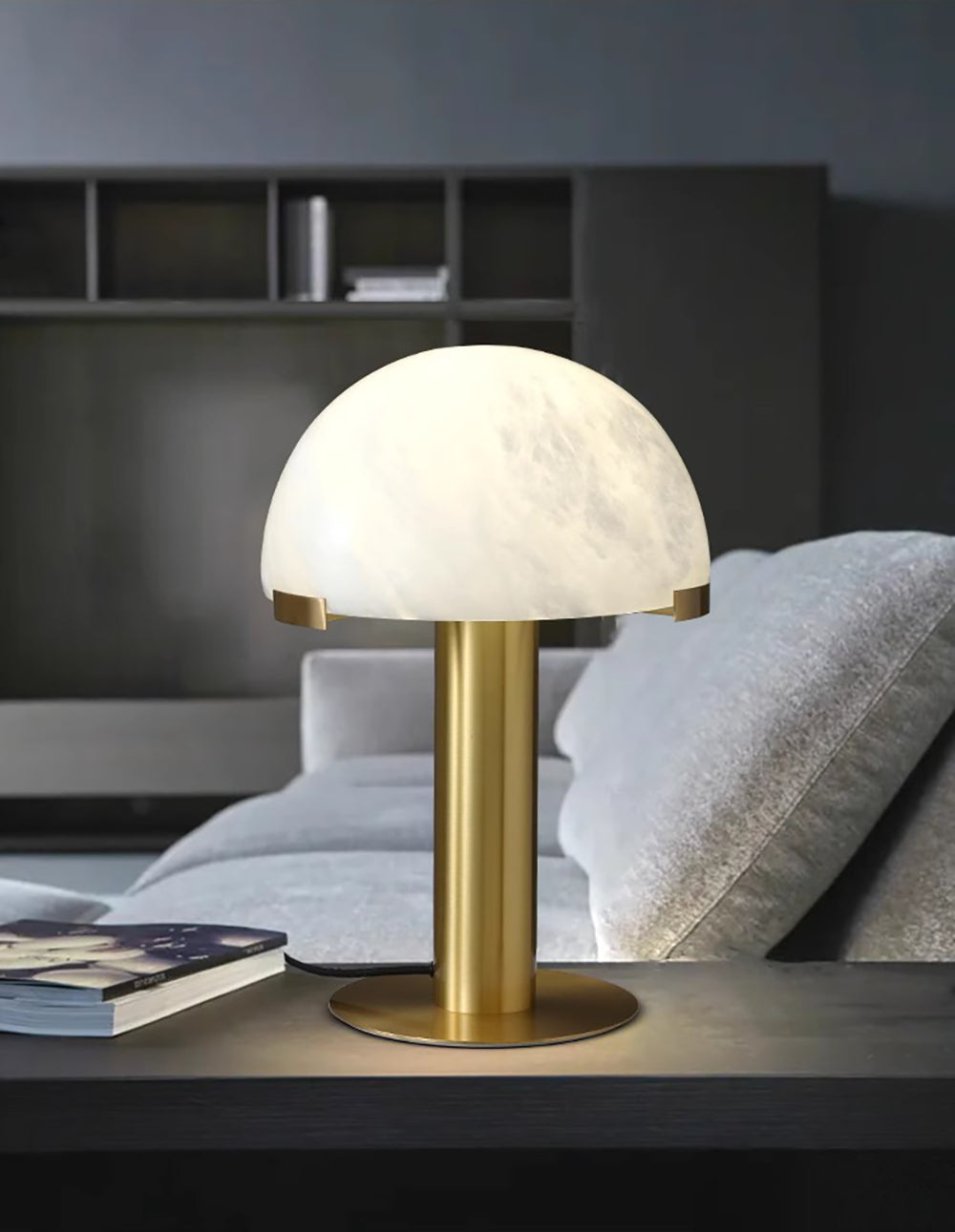 Keir Alabaster Table Lamp-Neutral Decor