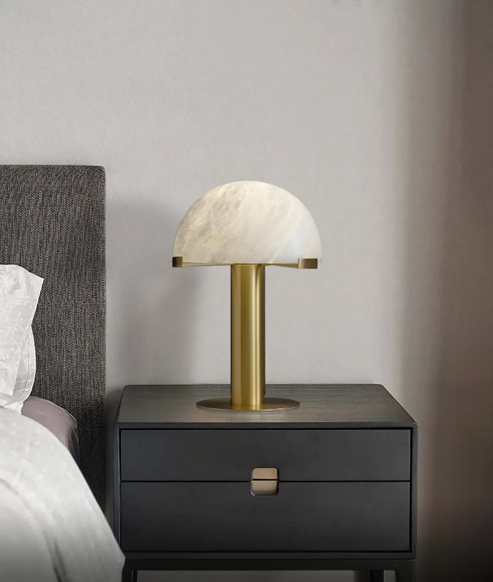 Keir Alabaster Table Lamp-Neutral Decor