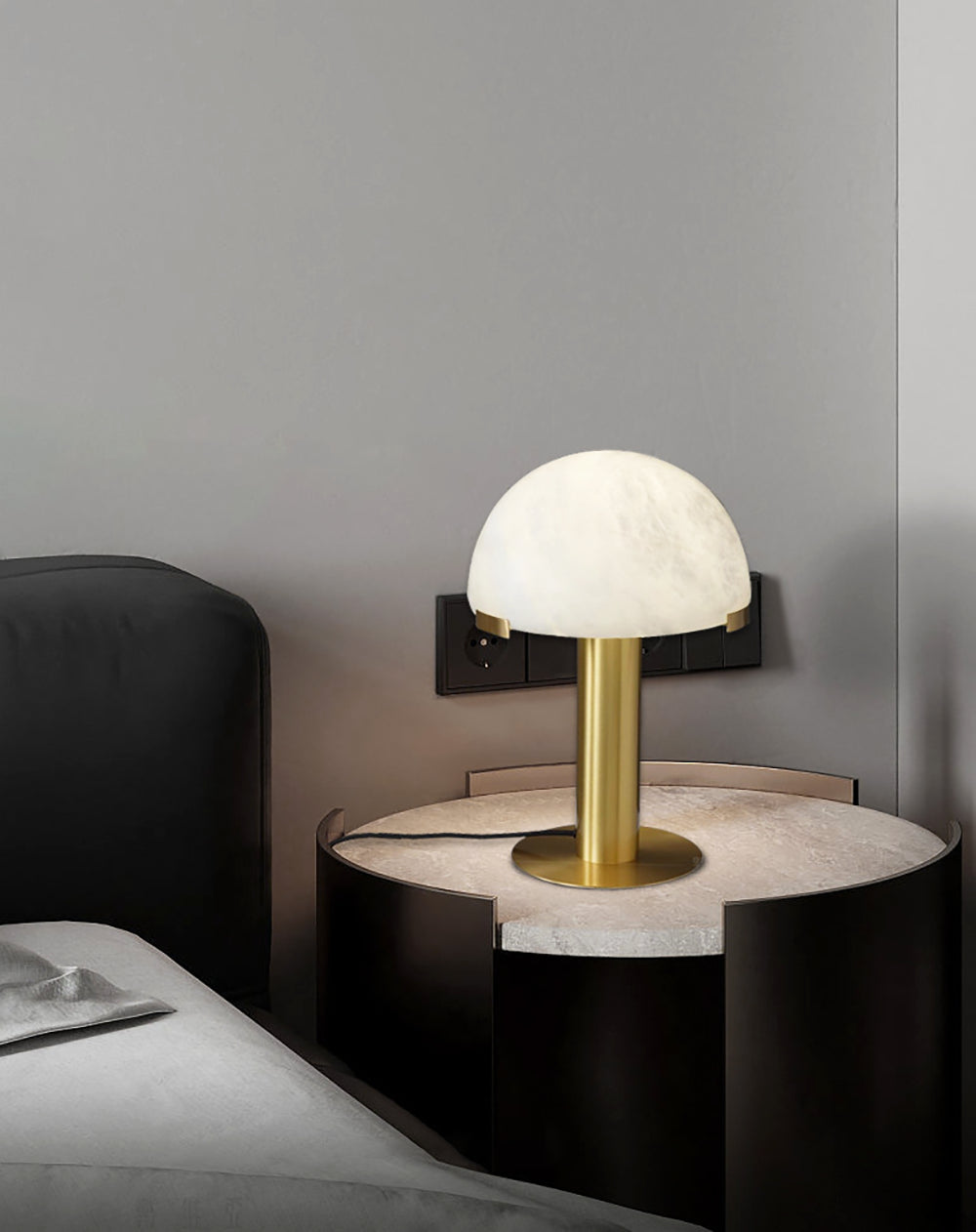 Keir Alabaster Table Lamp-Neutral Decor