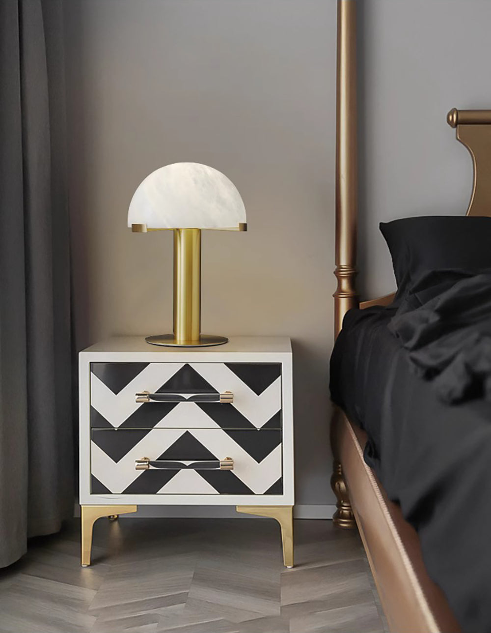 Keir Alabaster Table Lamp-Neutral Decor