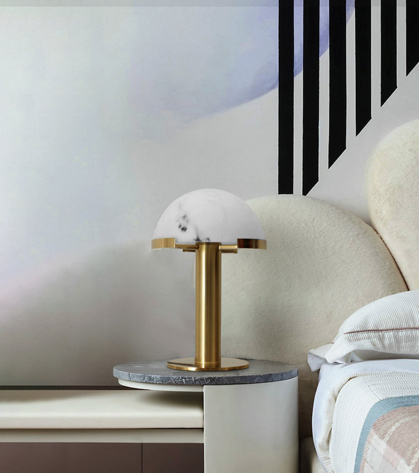 Keir Alabaster Table Lamp-Neutral Decor