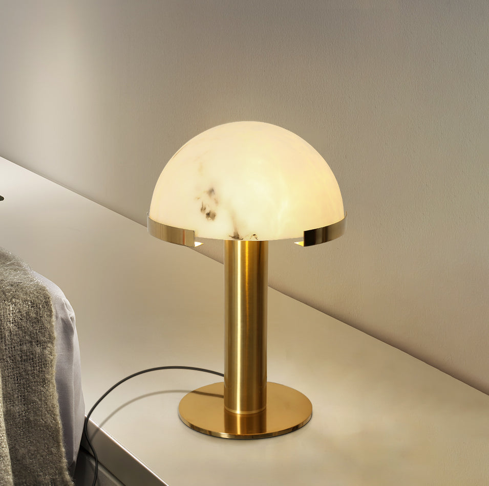 Keir Alabaster Table Lamp-Neutral Decor