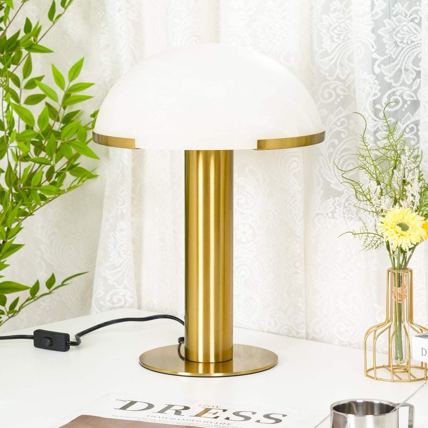 Keir Alabaster Table Lamp-Neutral Decor