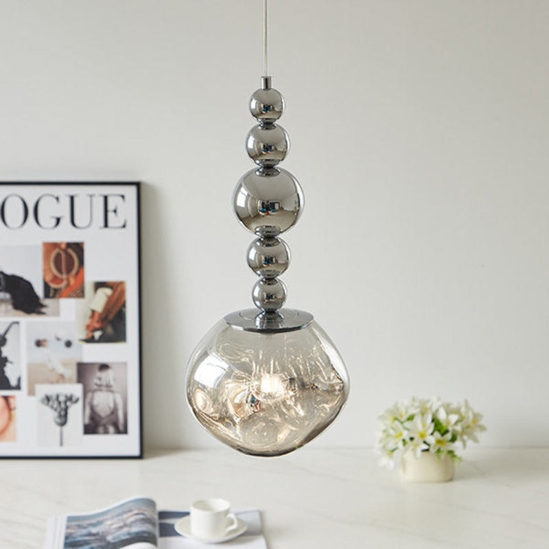 Valentina Retro LED Pendant Light Chrome Metal/Acrylic Bedroom - Neutral Decor