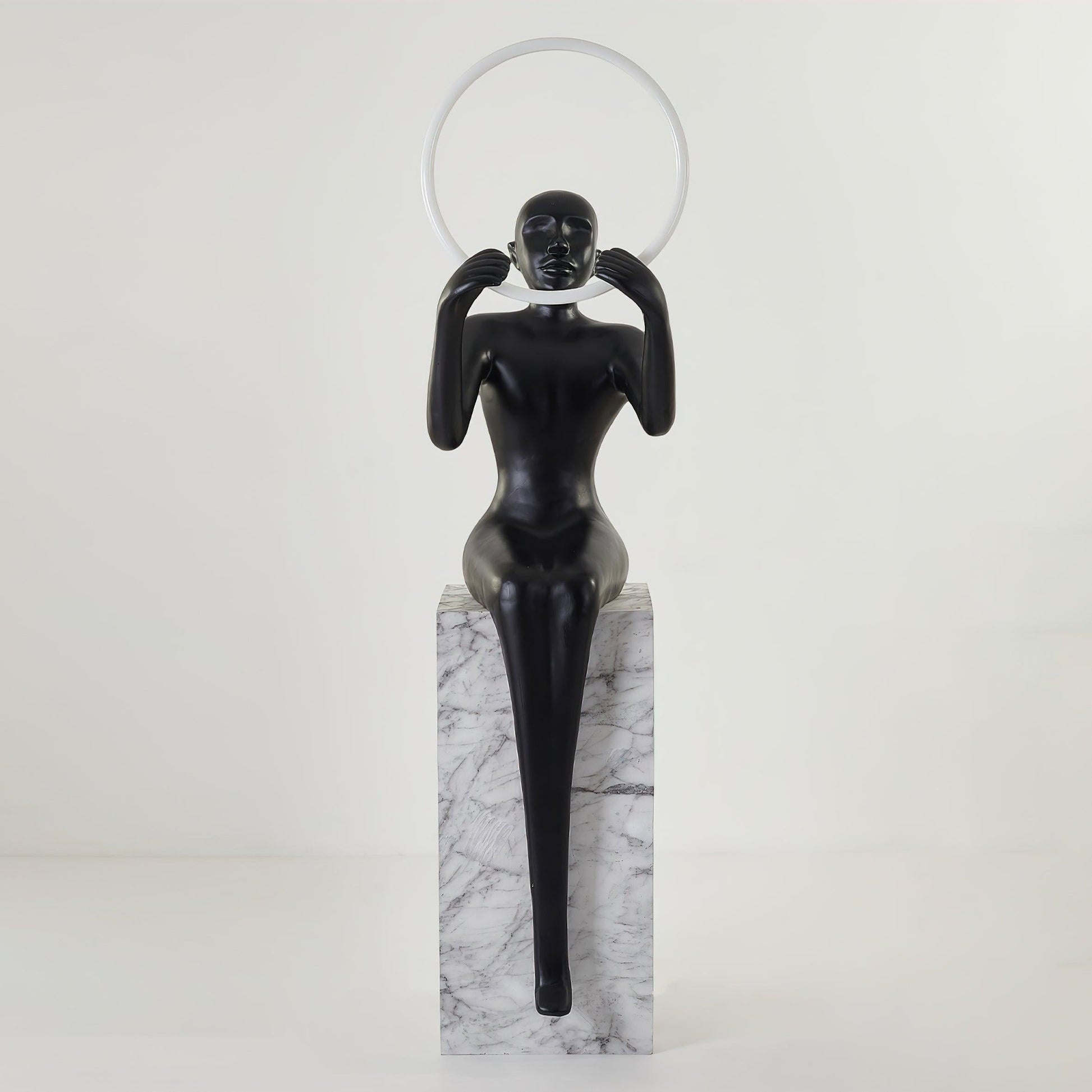 Elsilisra Sculptural Black Floor Lamp-Neutral Decor