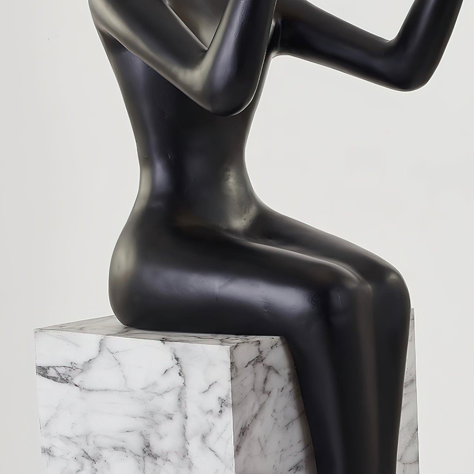 Elsilisra Sculptural Black Floor Lamp-Neutral Decor
