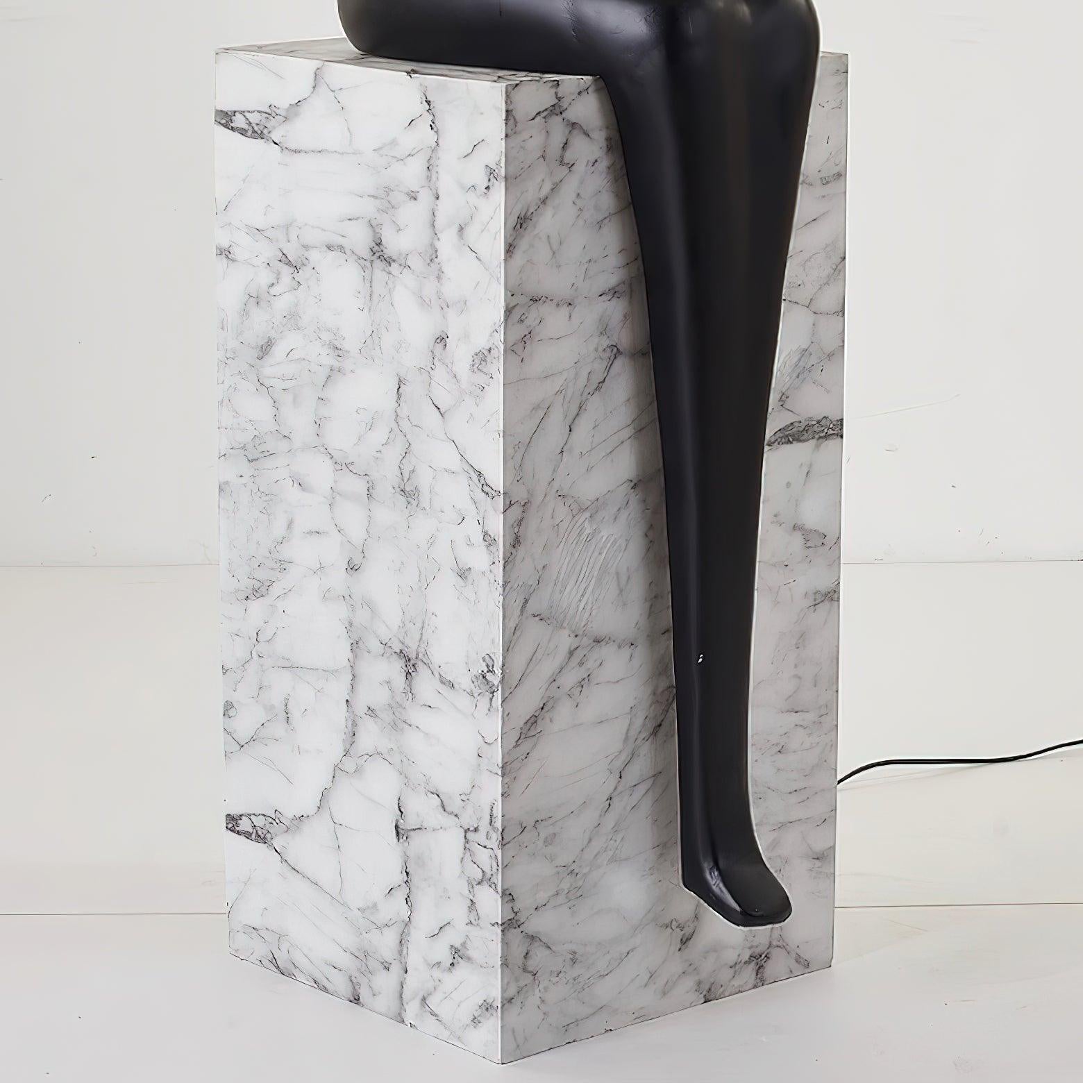 Elsilisra Sculptural Black Floor Lamp-Neutral Decor