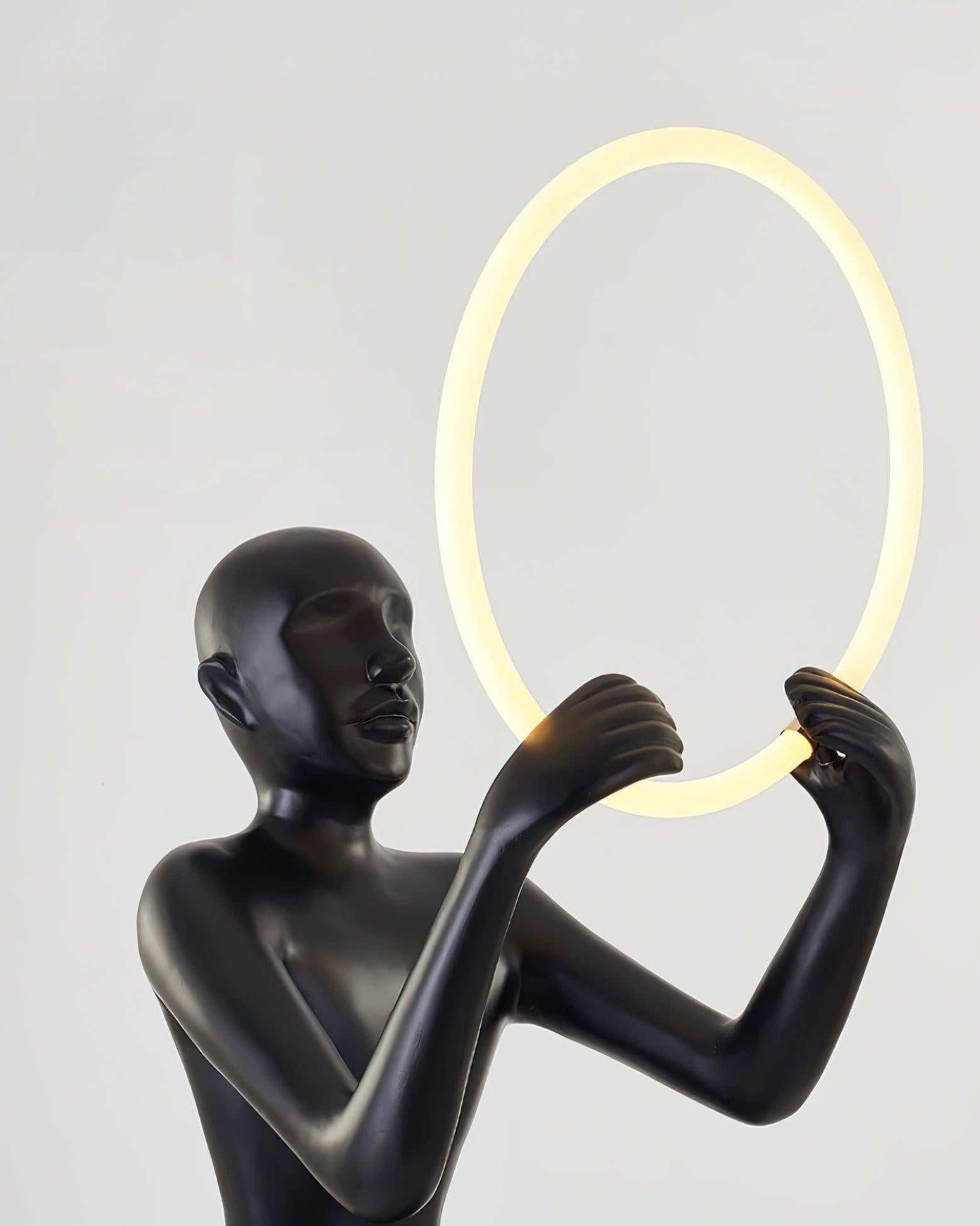 Elsilisra Sculptural Black Floor Lamp-Neutral Decor