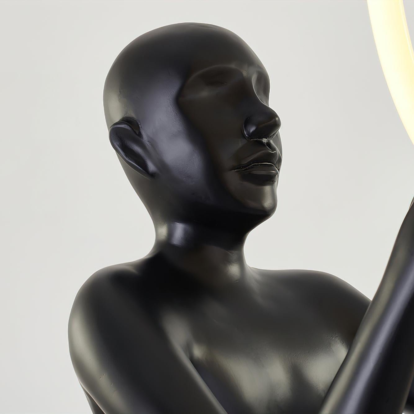 Elsilisra Sculptural Black Floor Lamp-Neutral Decor