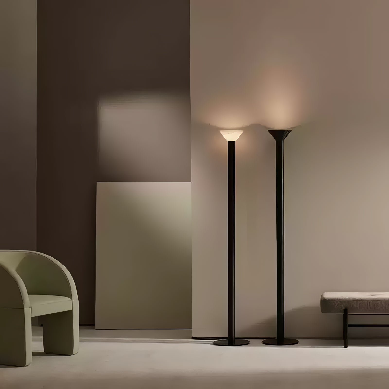 Evvaren Column Alabaster Floor Lamp-Neutral Decor