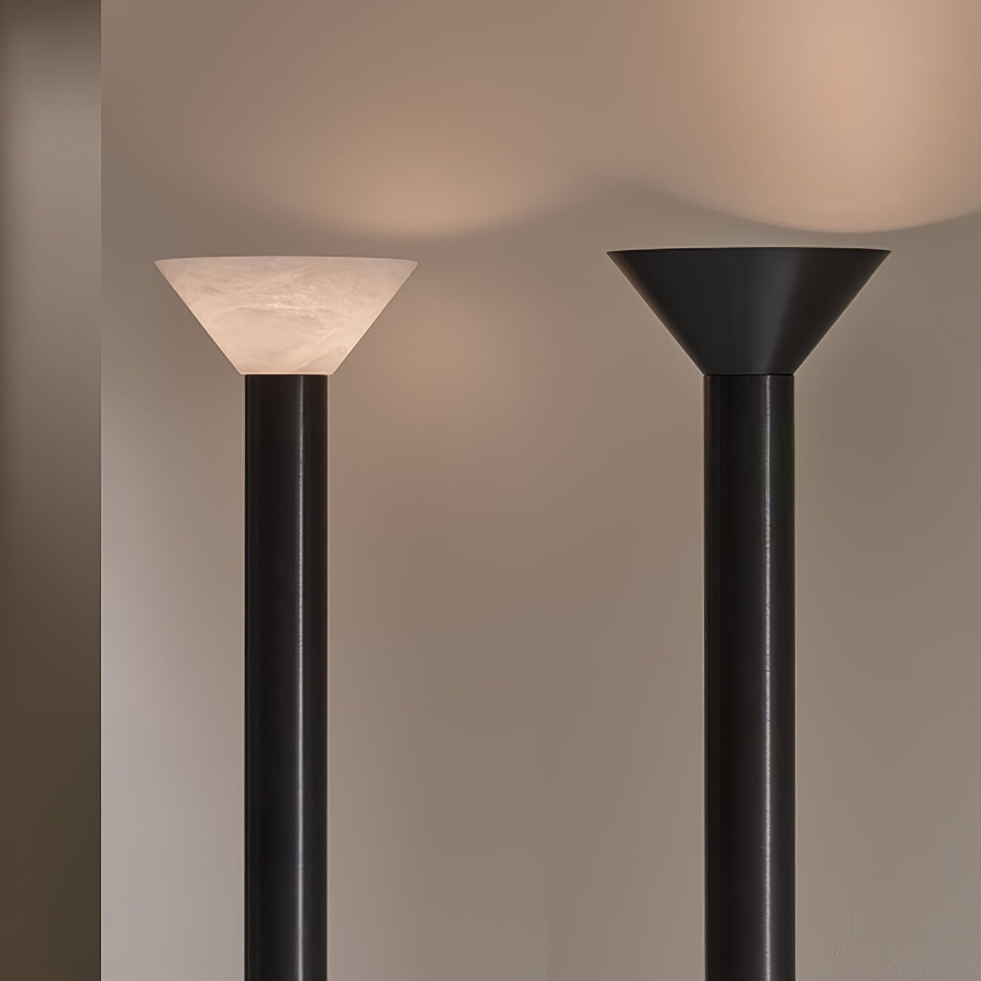 Evvaren Column Alabaster Floor Lamp-Neutral Decor