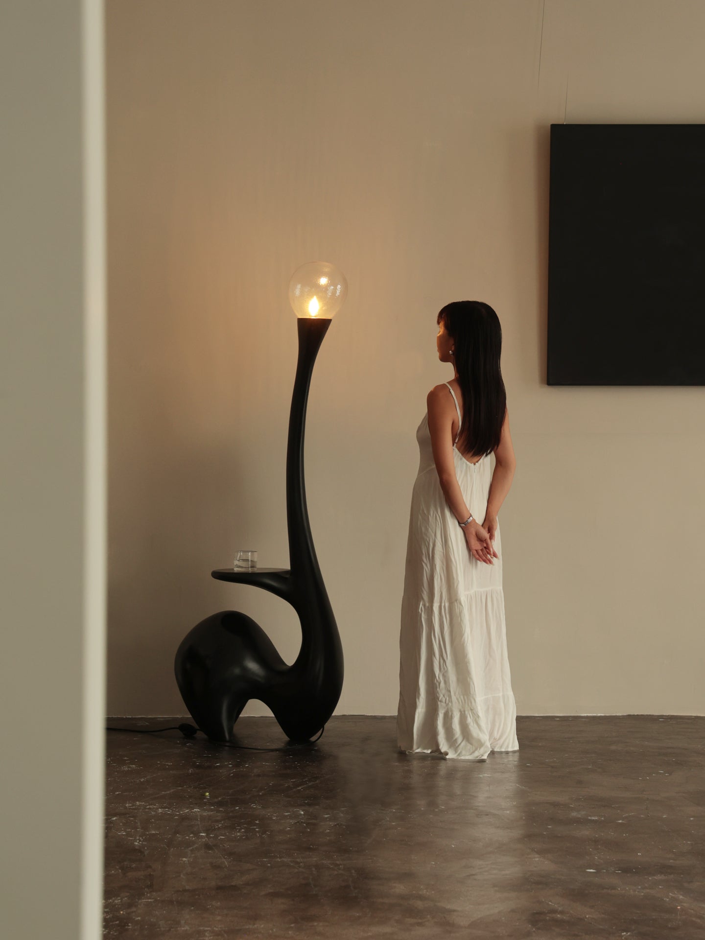 Lurk Sculptural Floor Lamp-Neutral Decor