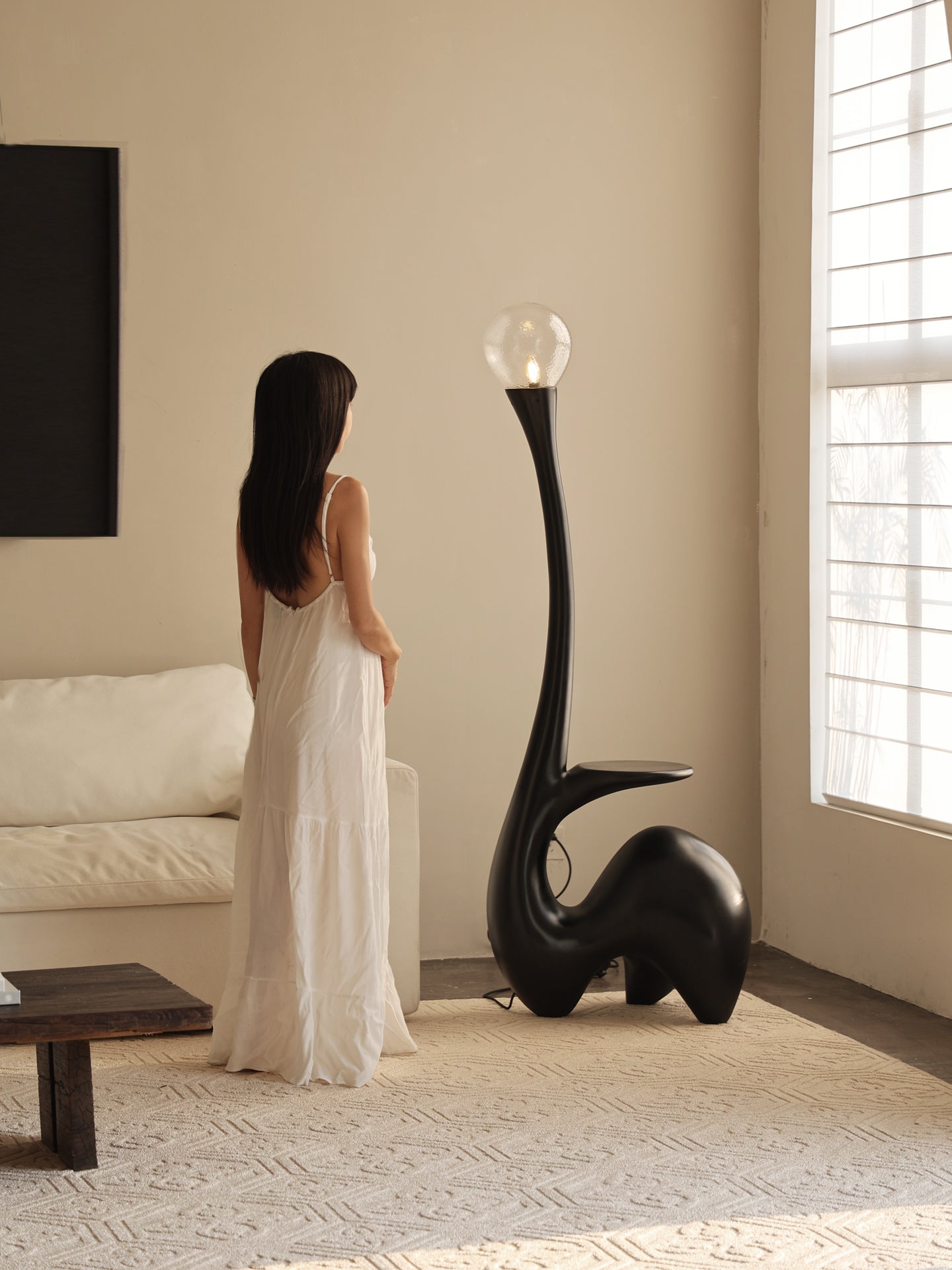 Lurk Sculptural Floor Lamp-Neutral Decor