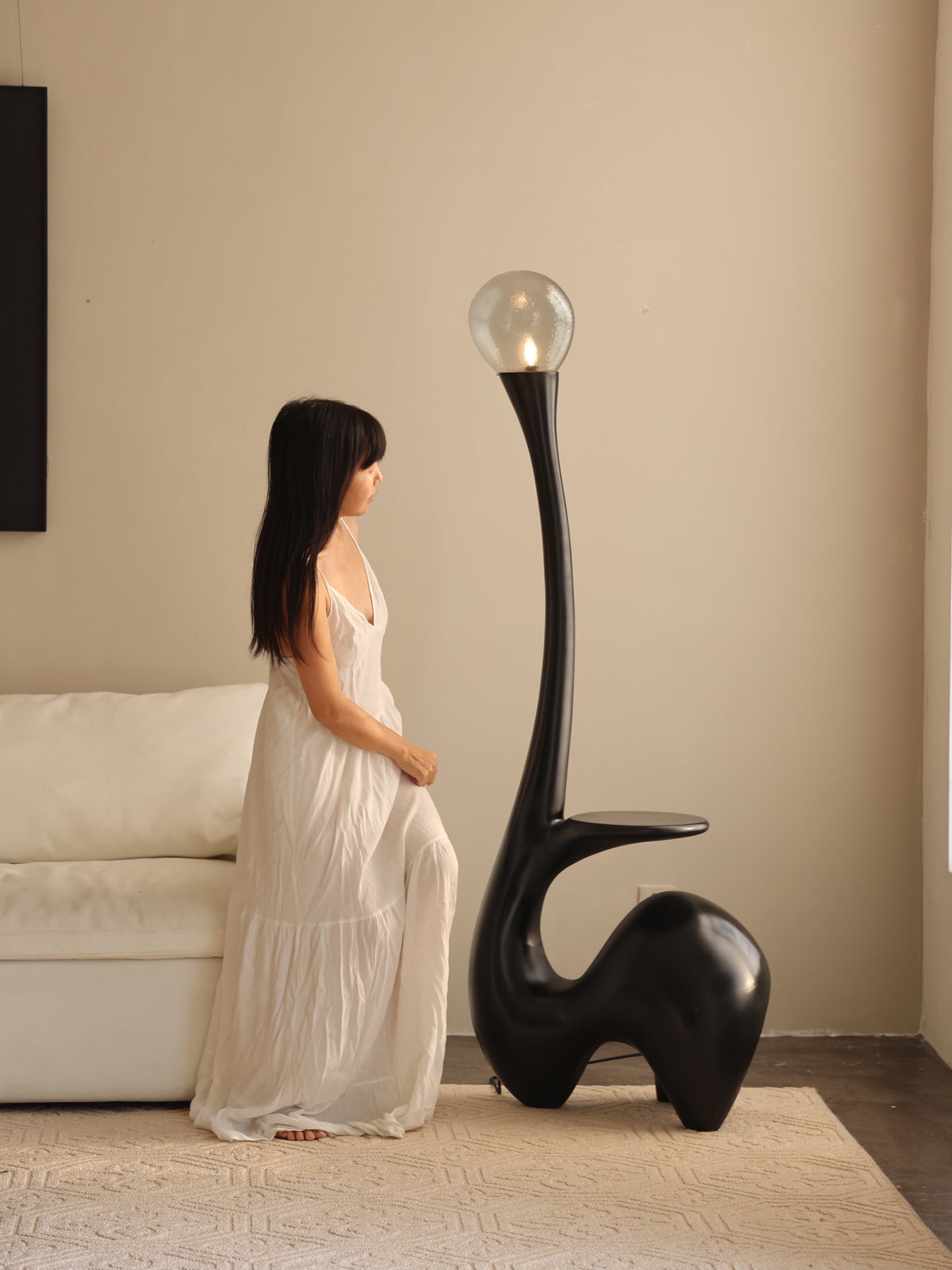 Lurk Sculptural Floor Lamp-Neutral Decor