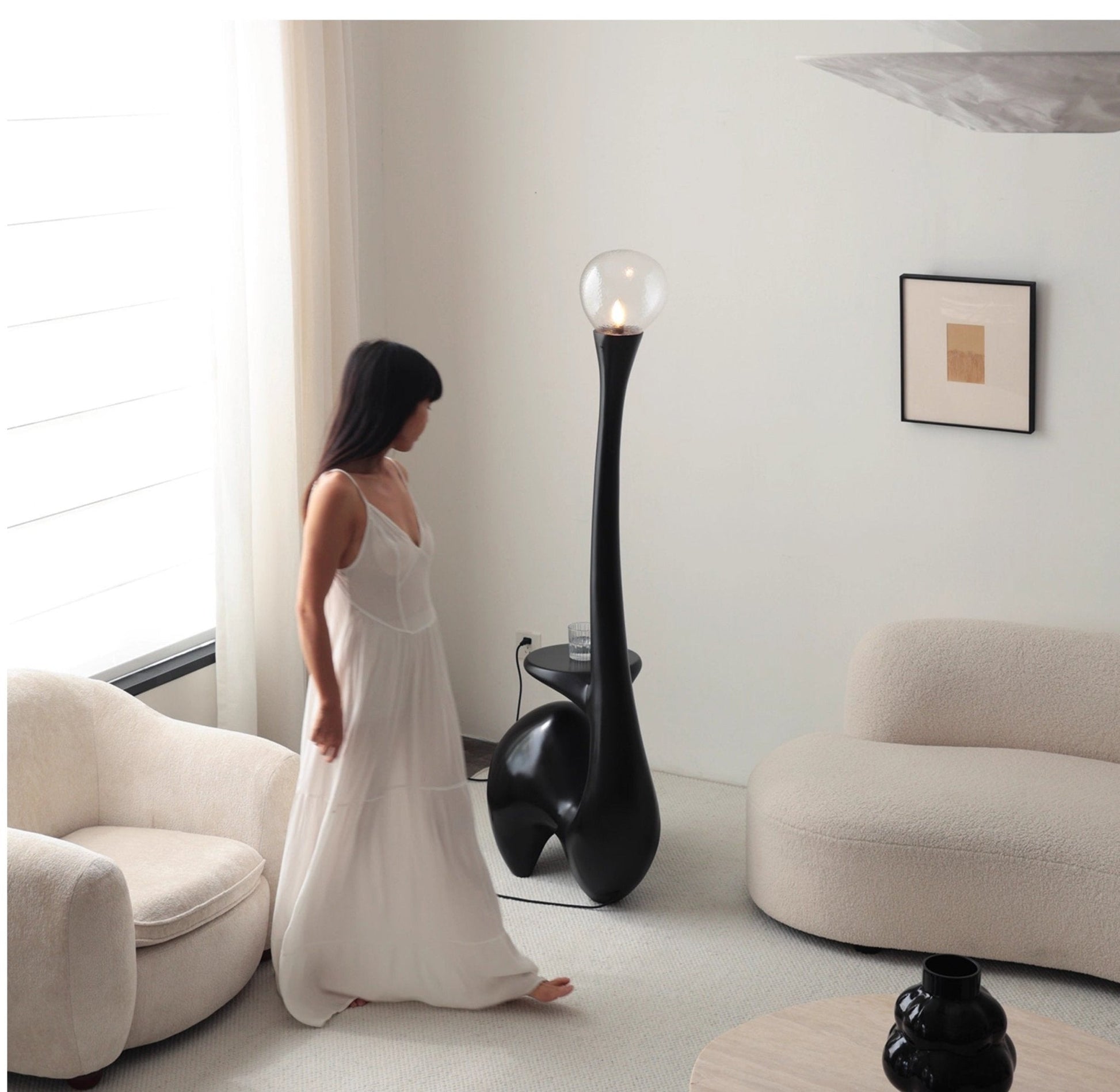 Lurk Sculptural Floor Lamp-Neutral Decor