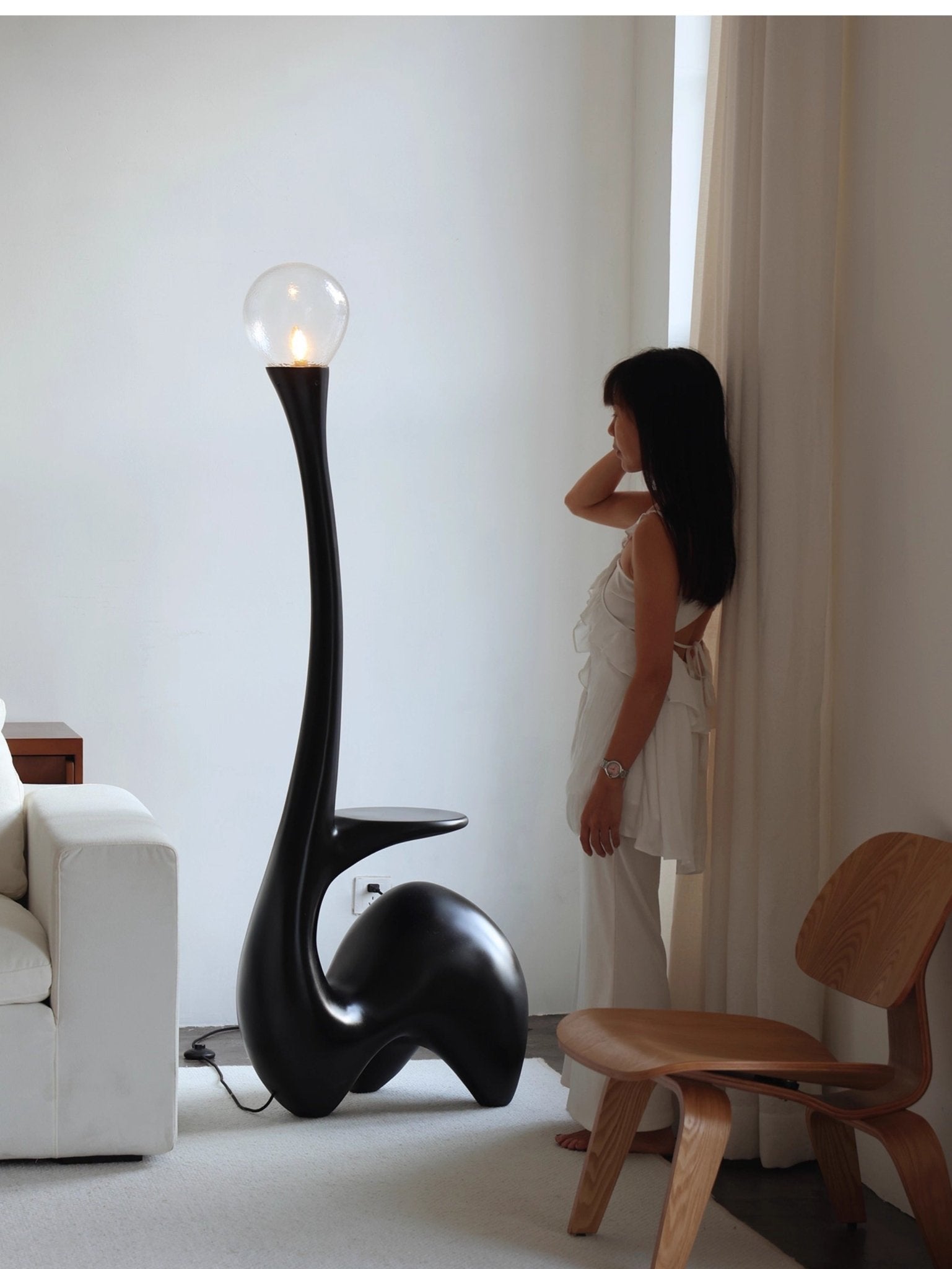 Lurk Sculptural Floor Lamp-Neutral Decor