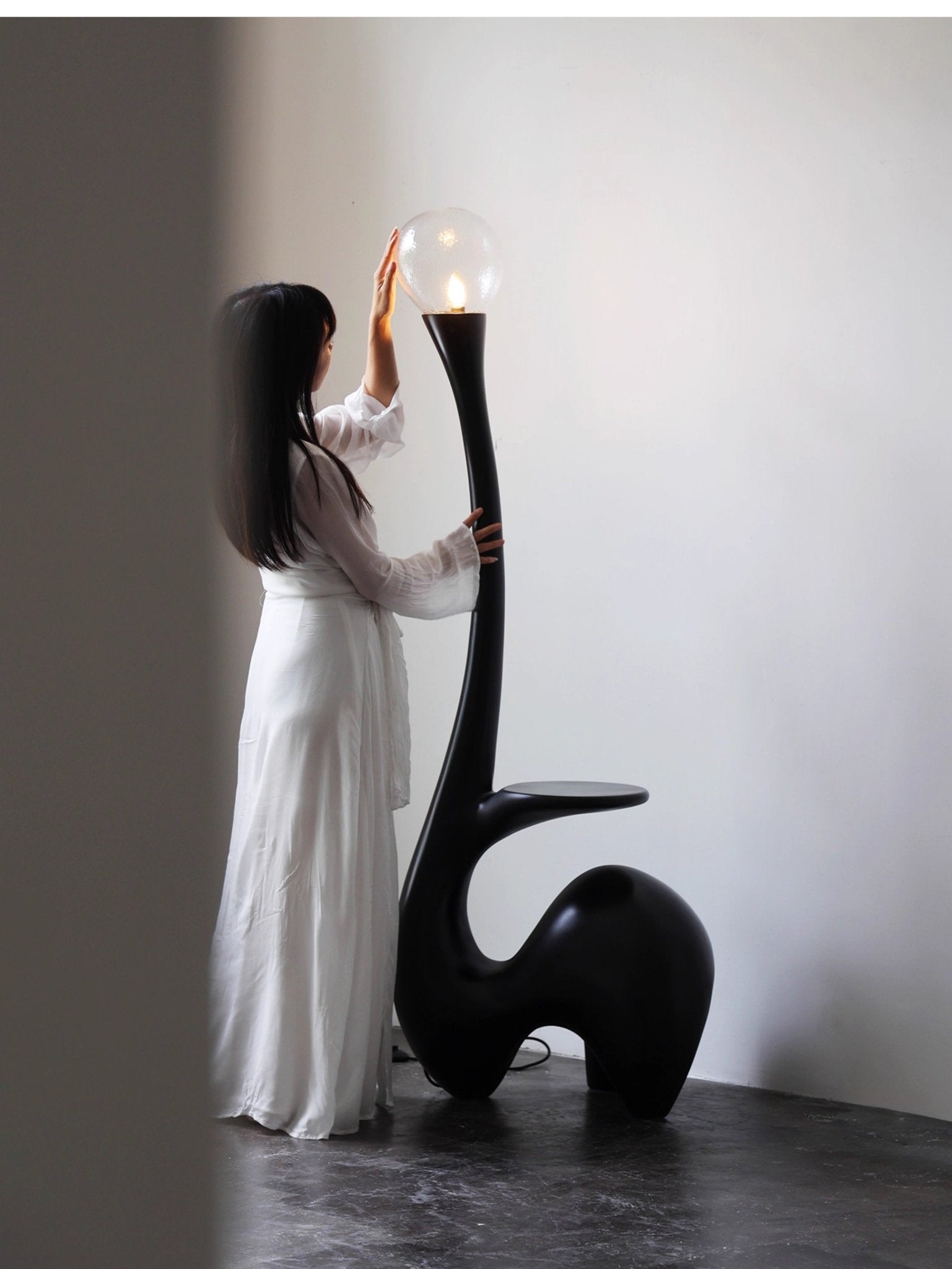 Lurk Sculptural Floor Lamp-Neutral Decor