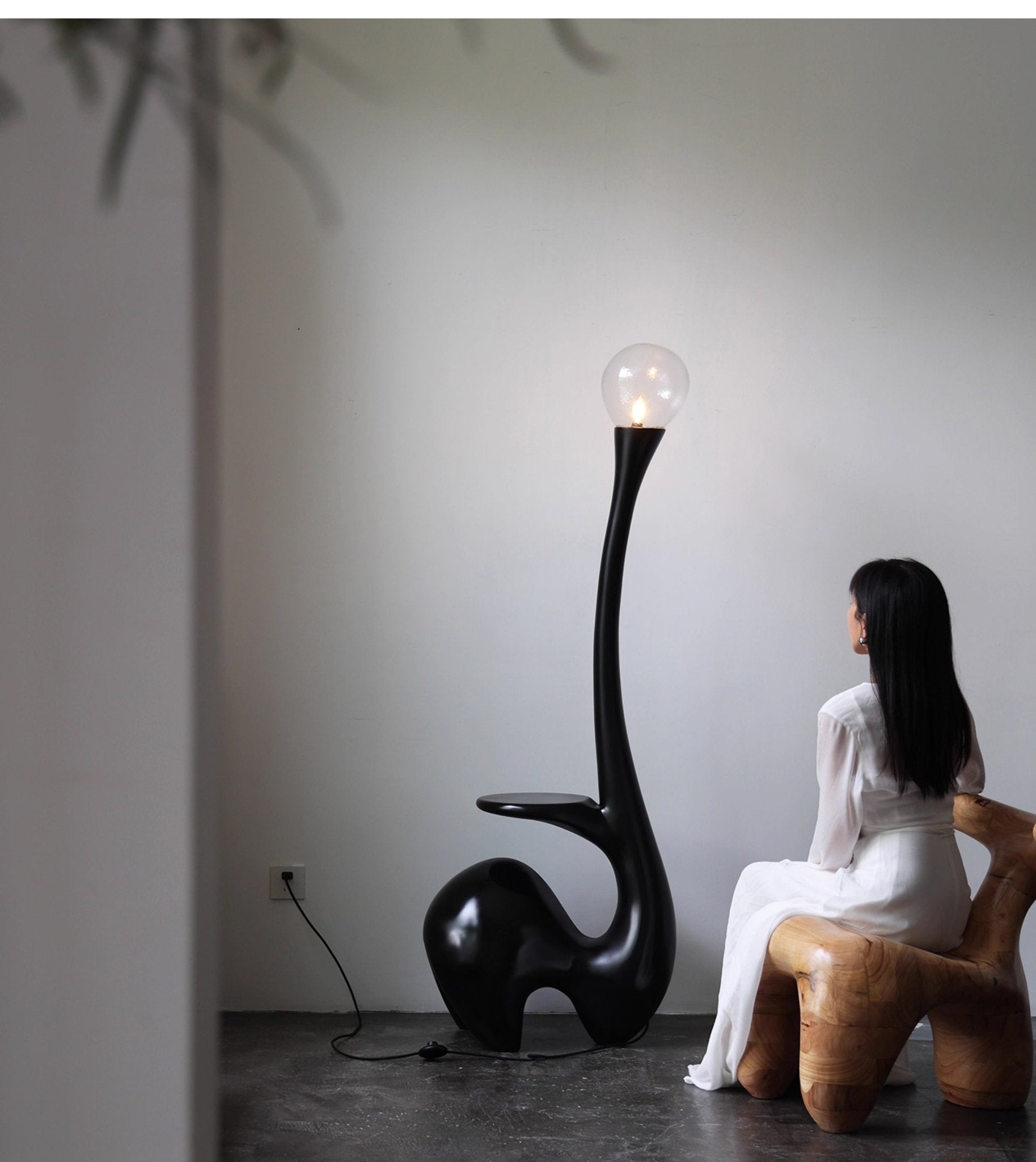 Lurk Sculptural Floor Lamp-Neutral Decor