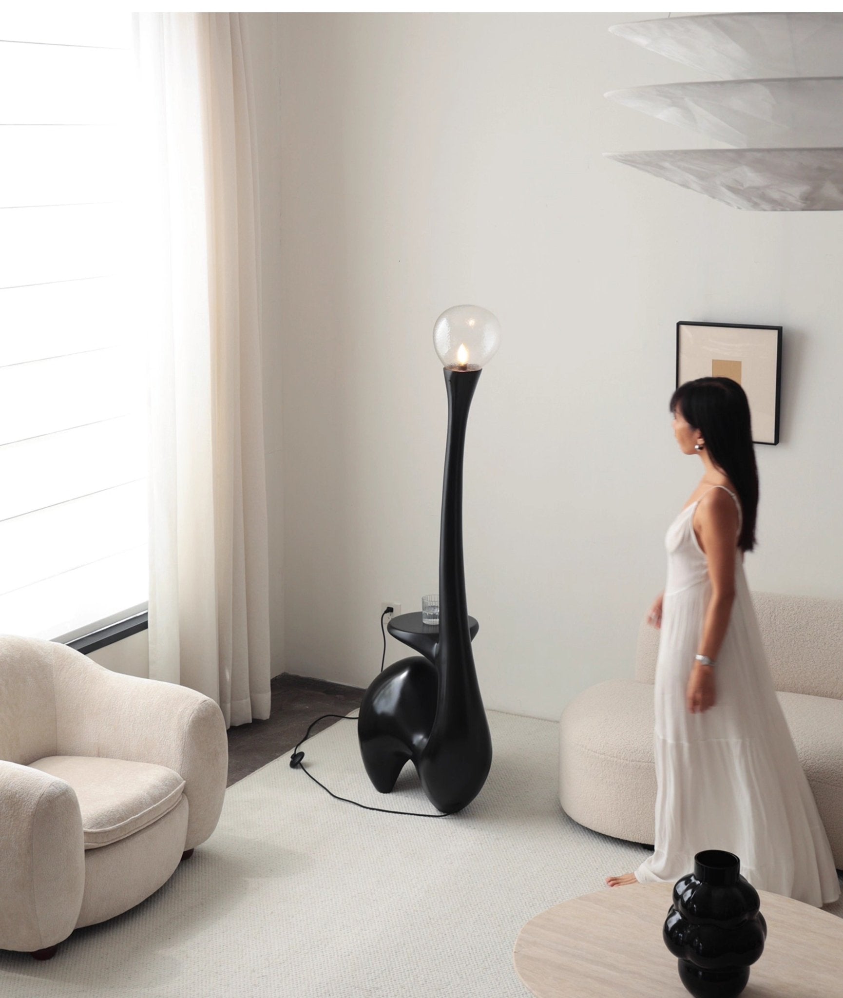 Lurk Sculptural Floor Lamp-Neutral Decor