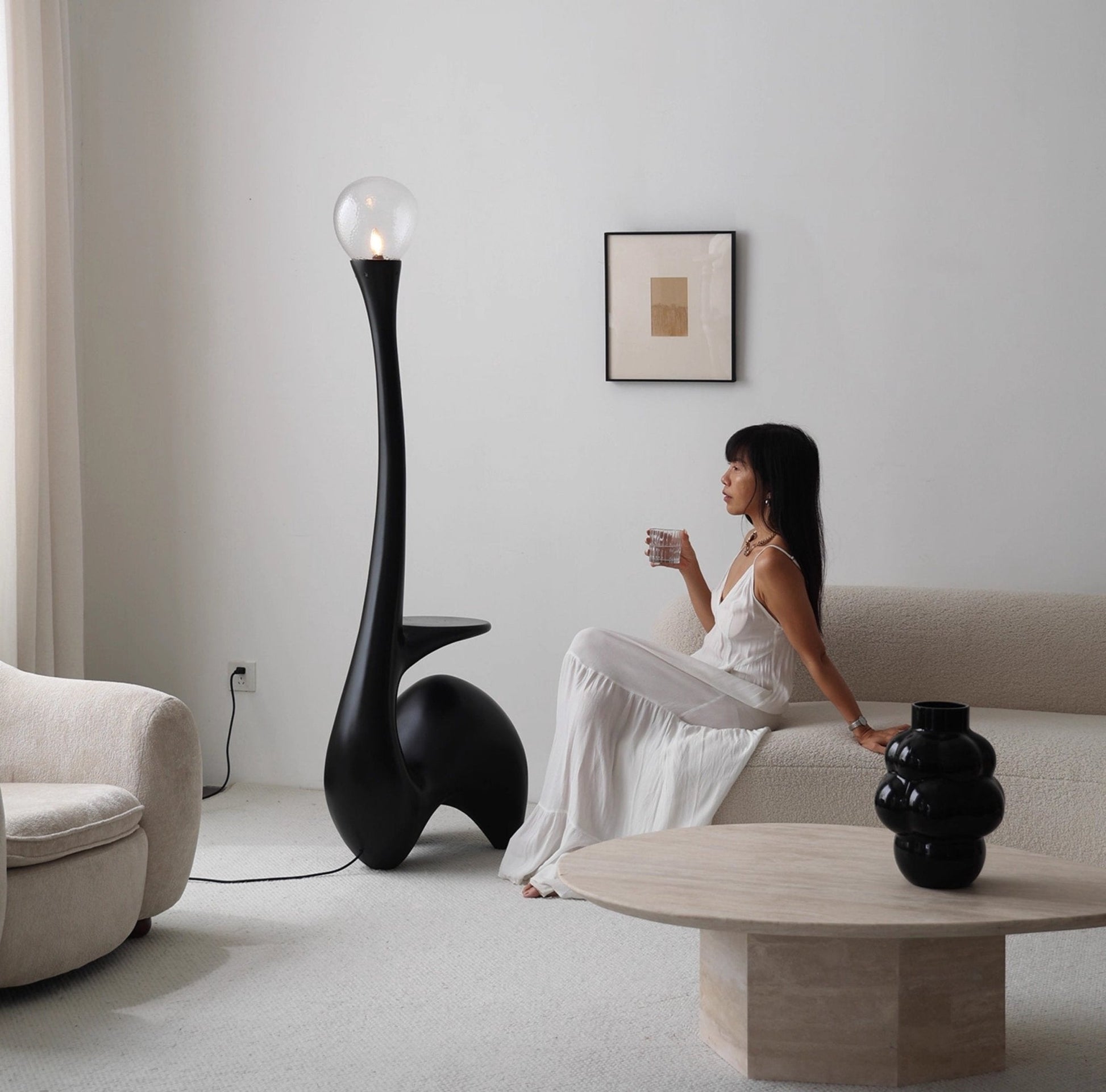 Lurk Sculptural Floor Lamp-Neutral Decor