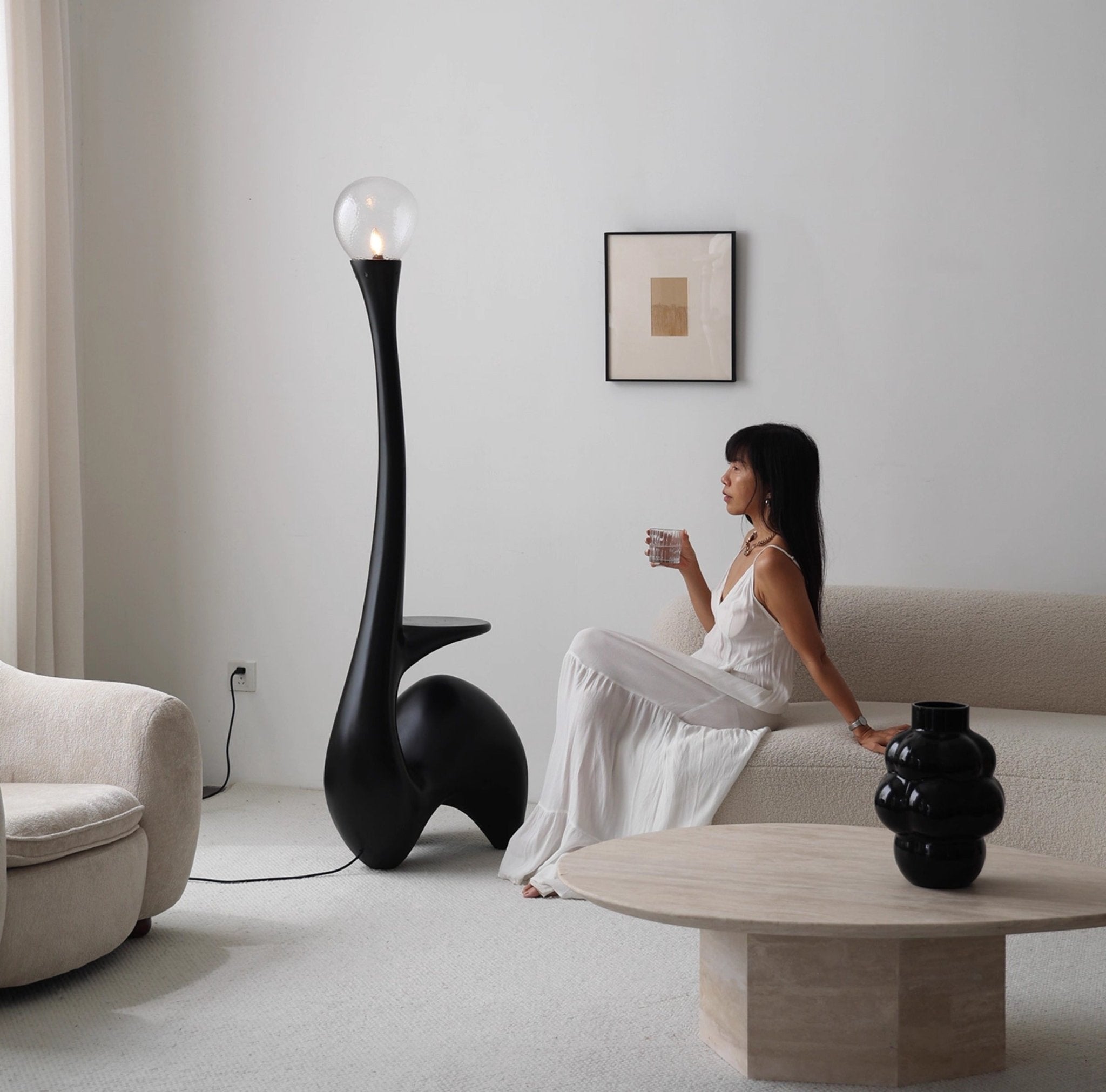 Lurk Sculptural Floor Lamp-Neutral Decor