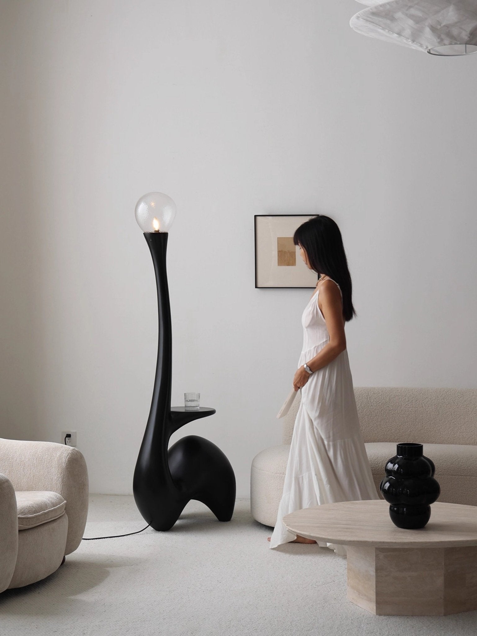Lurk Sculptural Floor Lamp-Neutral Decor
