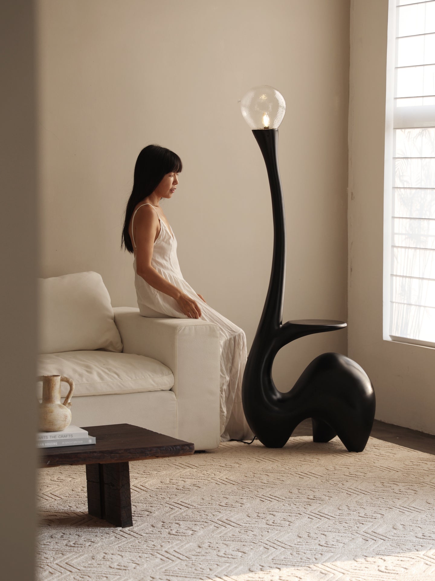 Lurk Sculptural Floor Lamp-Neutral Decor